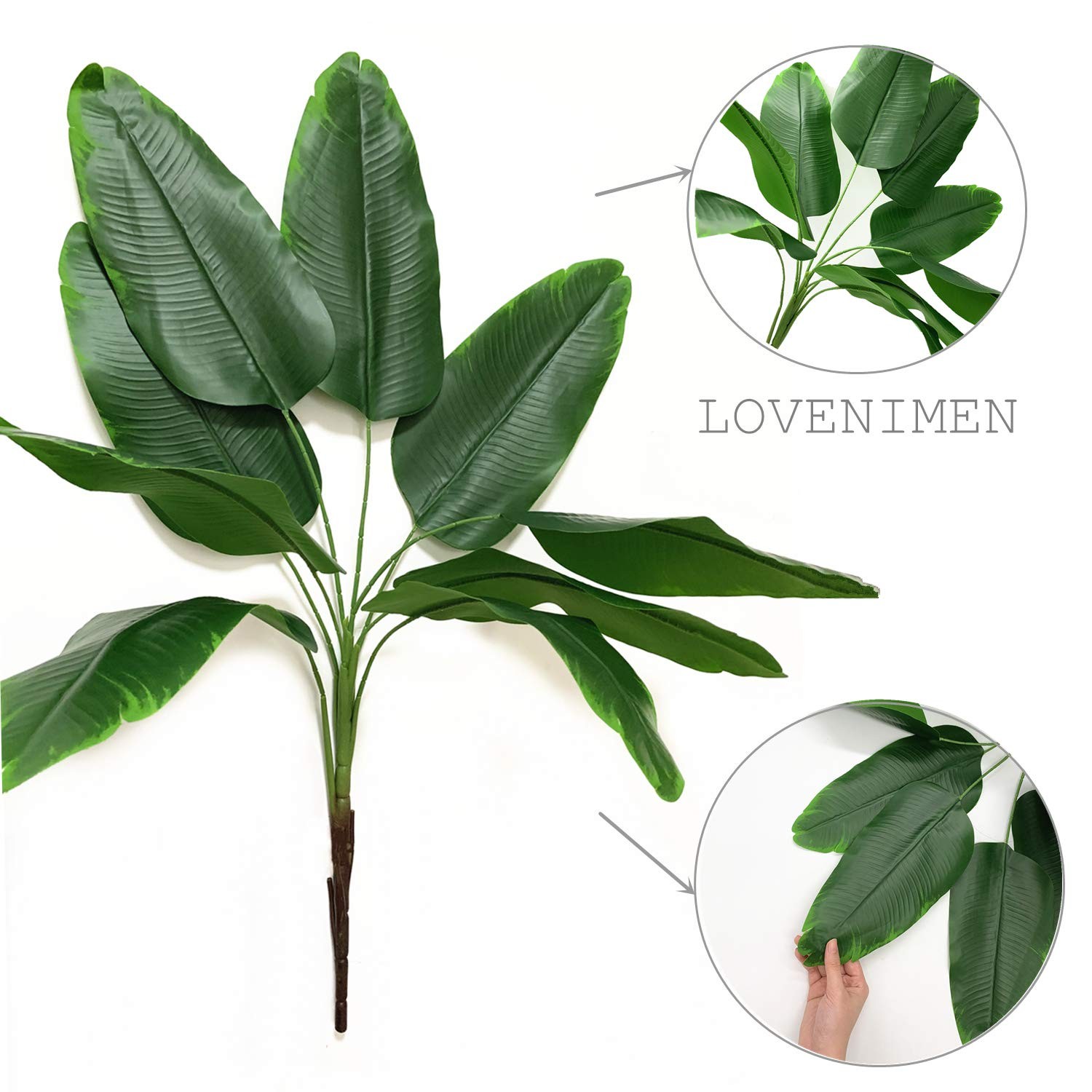 32 Inch Artificial Banana Tree Tropical Fake Palm Plant Large Greenery Indoor Ou
