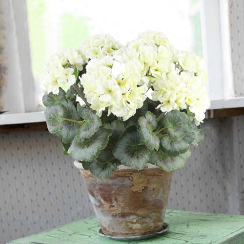 Artificial Geraniums Flowers for Outdoors Silk Geraniums Bushes UV Resistant …