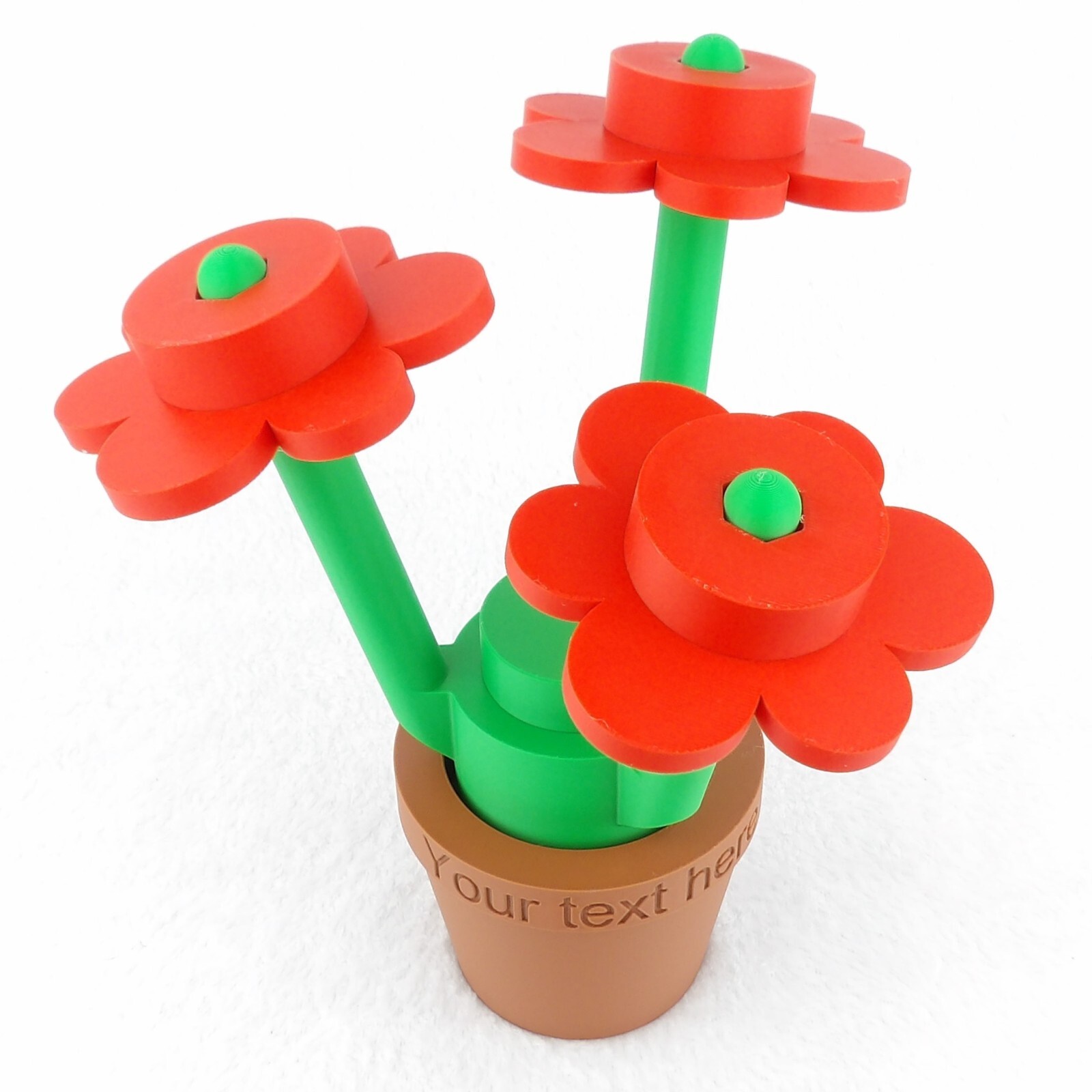 Big Brick Flower – 3D Printed – Life-Size Blocks – Custom color options