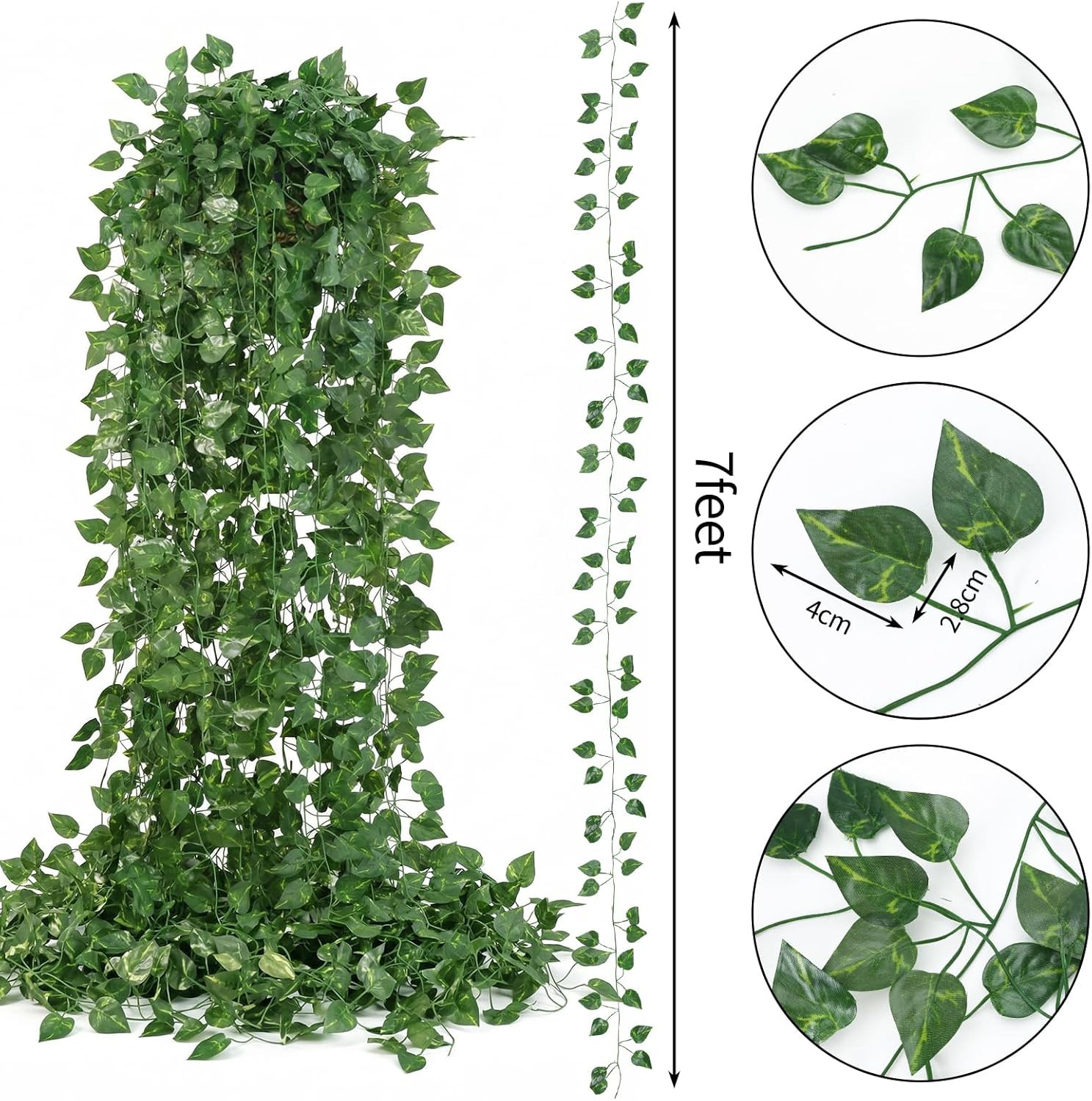 Fake Vines for Room Decor 24 Pack 168Ft Artificial Ivy Greenery Garland for Bedr