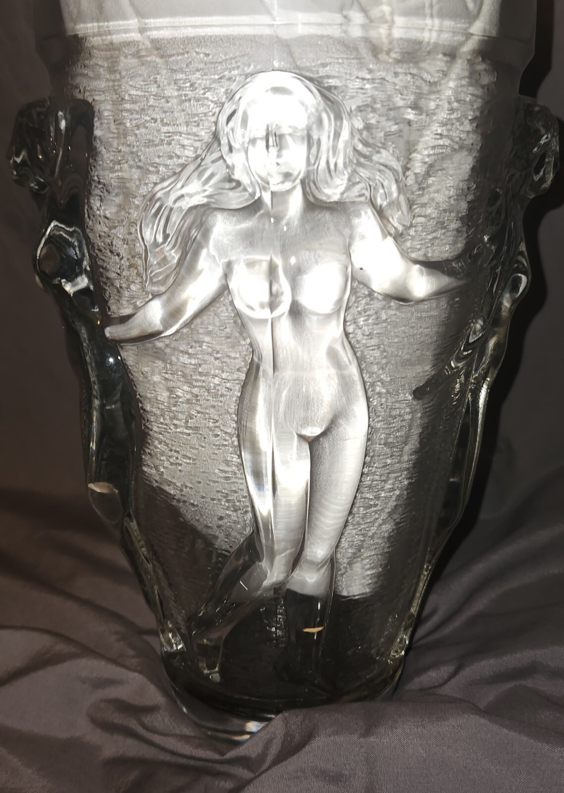 3D Dancing Nude Women Flower Vase HEAVY THICK GLASS