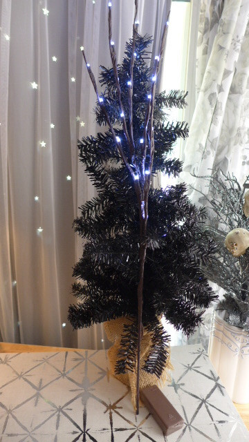 Sprig Branch Decor Willow Twig 30″h 20 LED Cool White Lights Battery Medium NIP