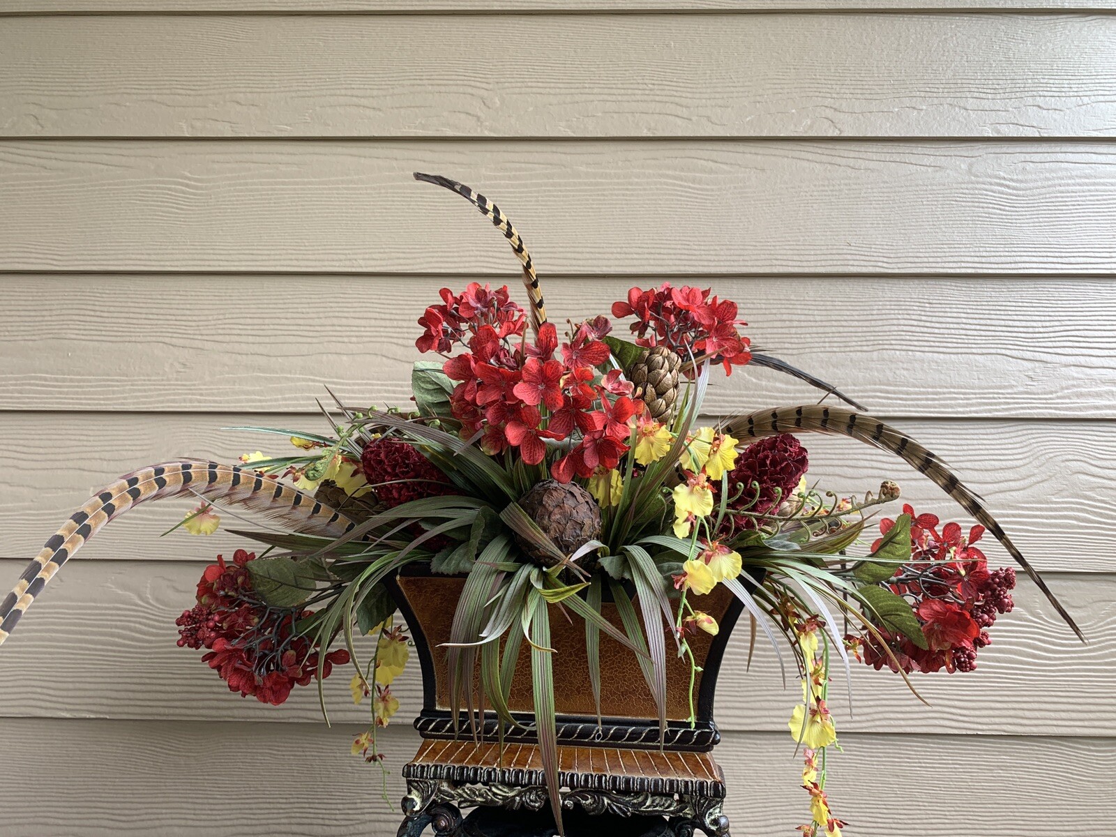 Artificial Fake Floral Plastic Variety Flower Twig Basket Plant Home Decoration
