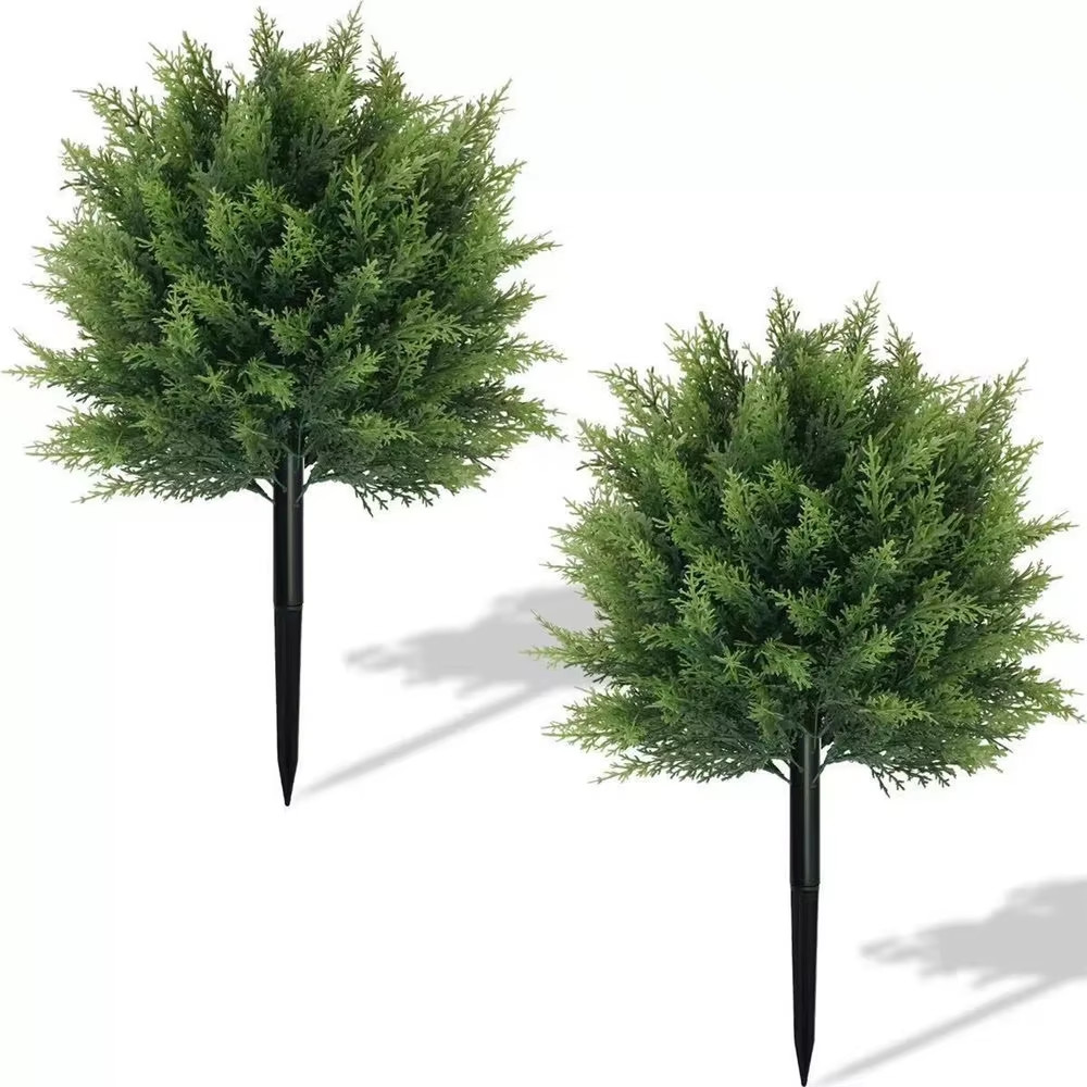 Artificial Cypress Topiary Tree Fake Faux Cedar for Porch Outdoor UV Resistant