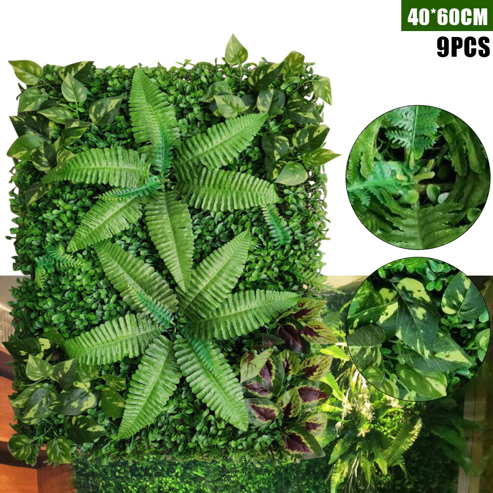 Artificial Plant Wall Panel, 9PCS Artificial Plant Wall Panels for Living Room