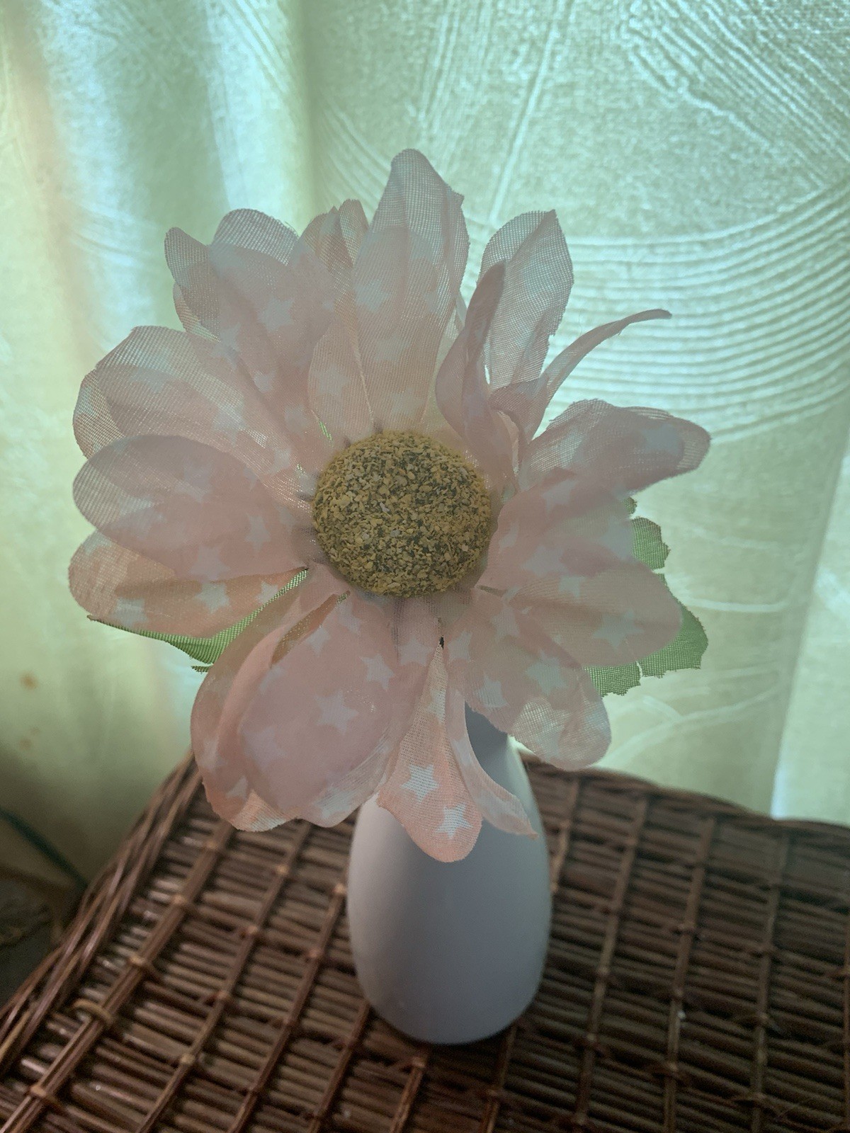 Homemade Easter Flower Pen *Pink Gerbera With Star Print* 5 Available
