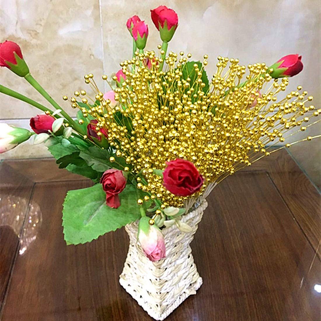 100Pcs Pearl Bouquet Party Decoration Pearl String Beaded Garland – 4mm Beads…