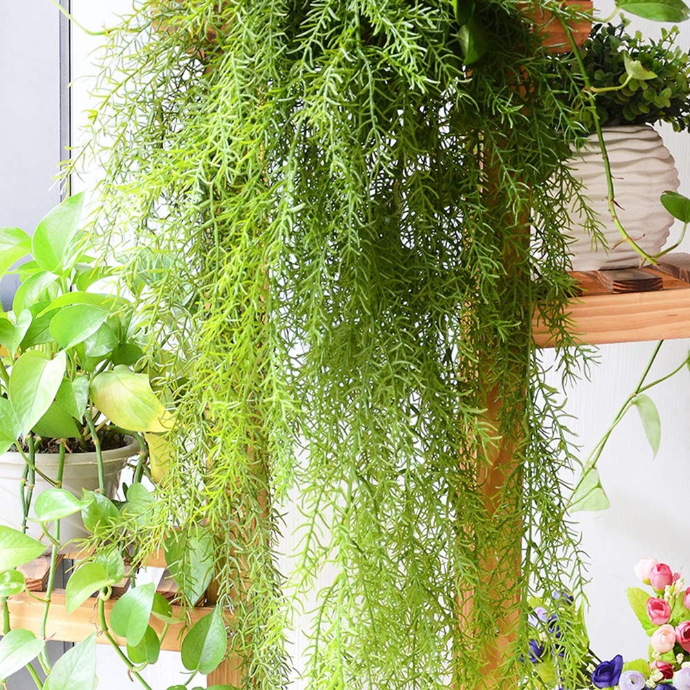 4 Pcs Artificial Ferns Hanging Plants Greenery Vines Fake Hanging Ivy Vine Pl…