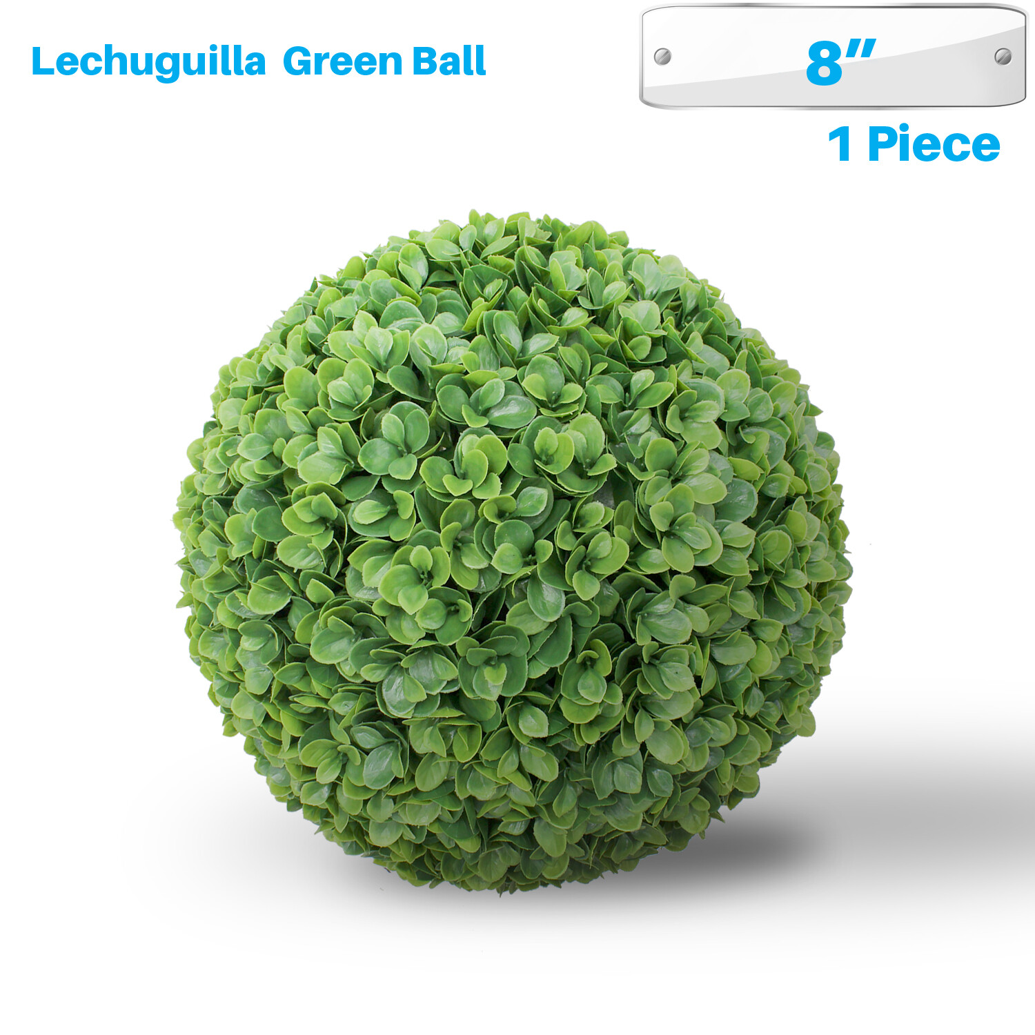 Patio 8″ Artificial Lechuguilla Green Ball Faux Leaf Indoor Outdoor Decor