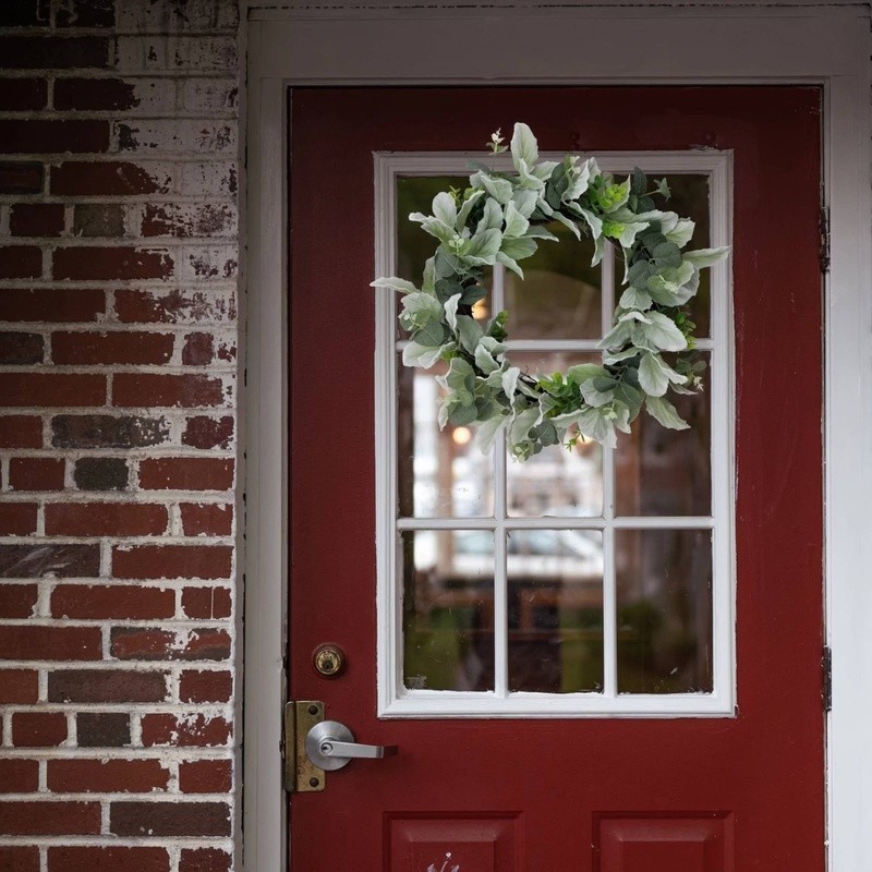 18in Artificial Evergreen Wreath Indoor Decorative Foliage Home Accent New