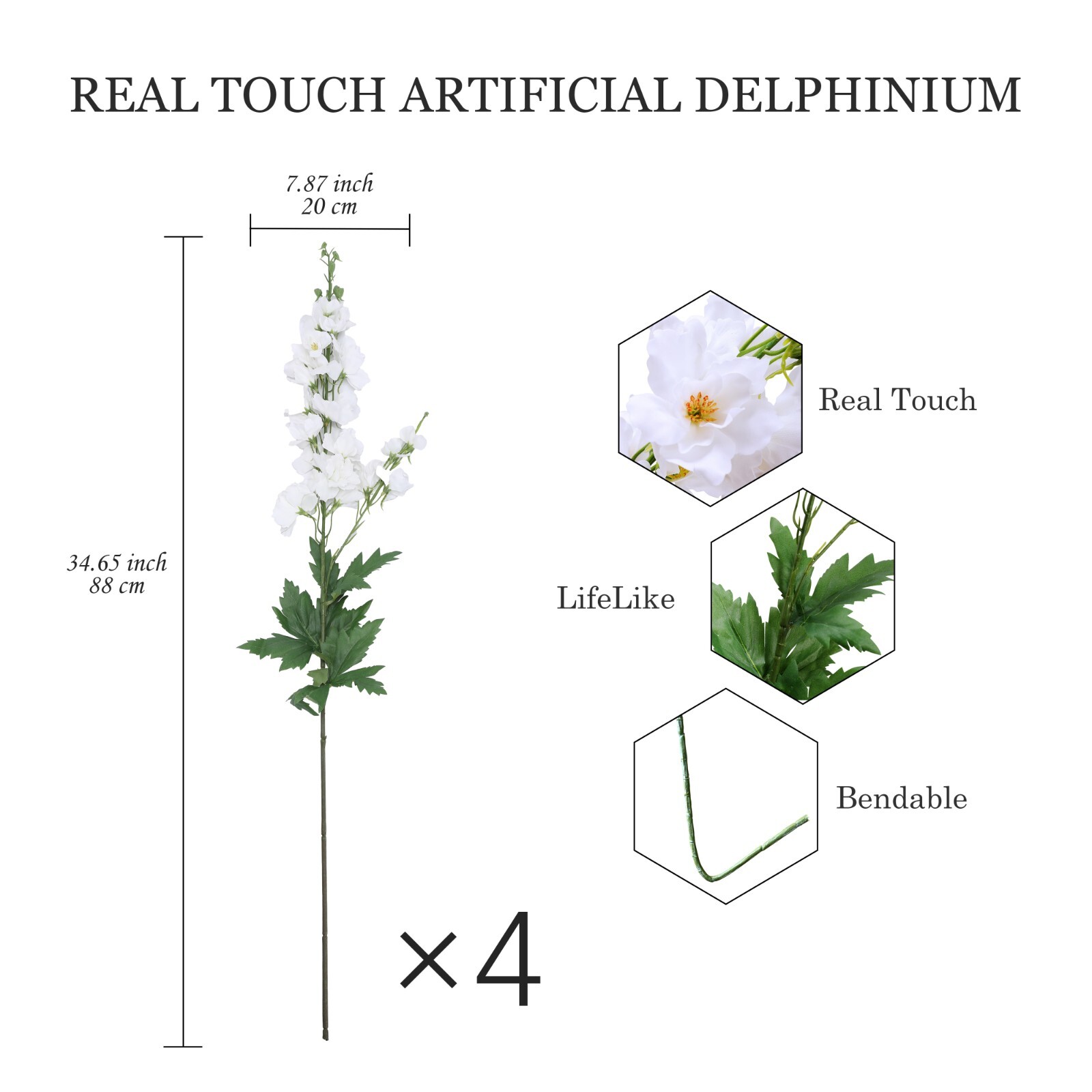 12-Stem Artificial Flower Set ?Bird of Paradise,Bird?s Nest Fern and Delphinium