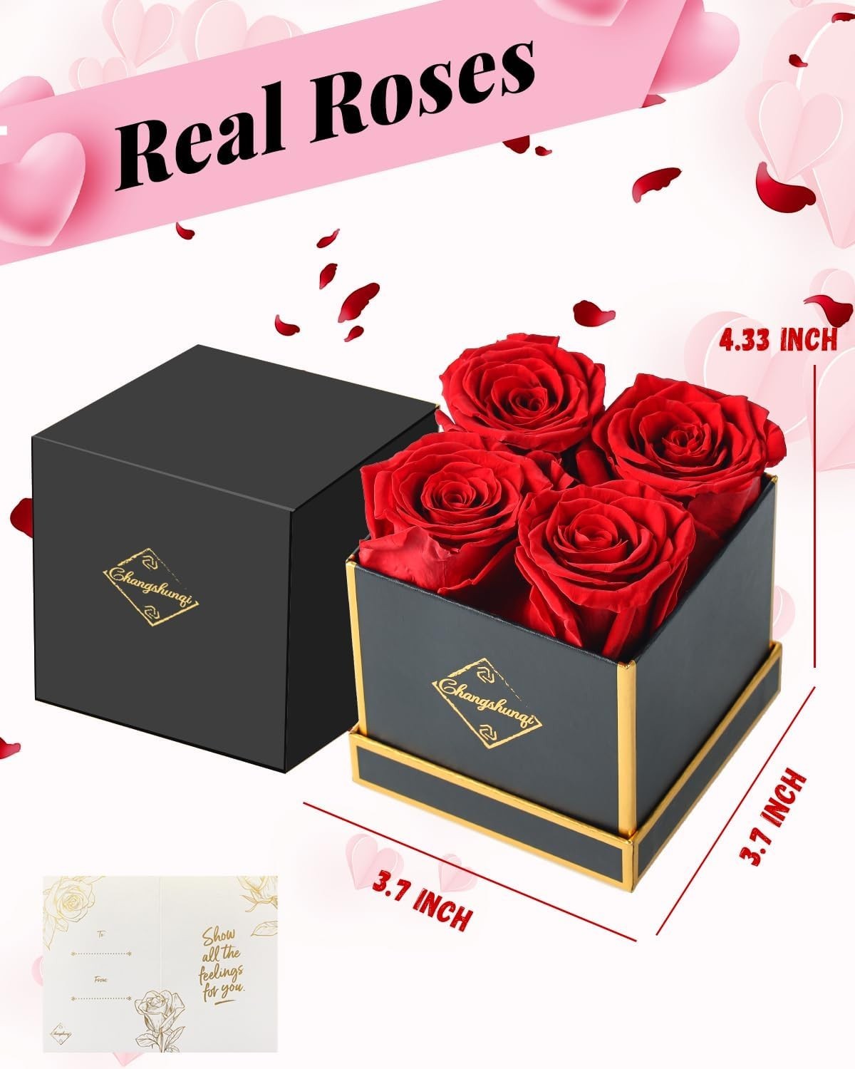 Forever Flowers Preserved Roses in a Box Eternal Rose Flowers Gift for Her Women