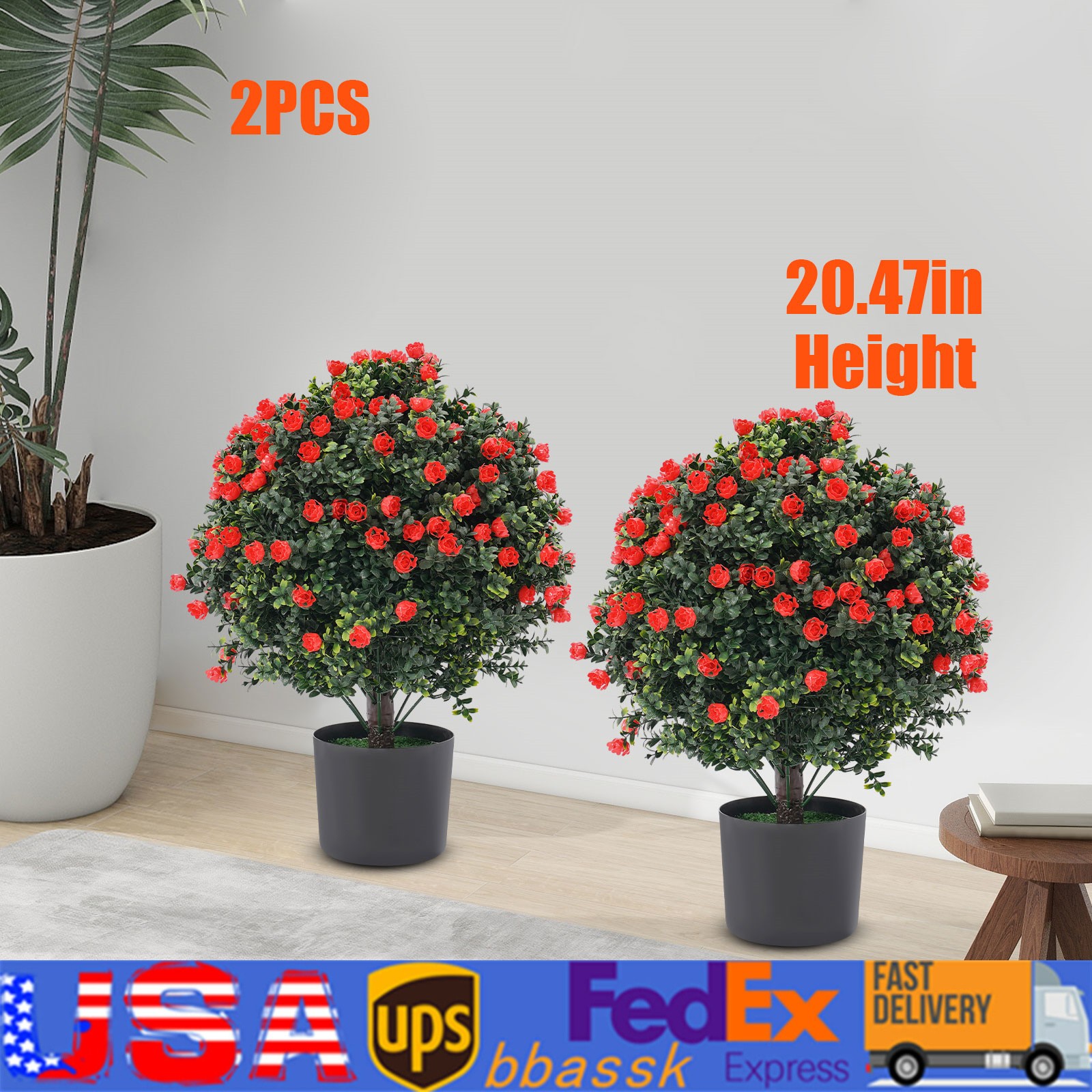 Artificial Potted Bushes, Artificial Potted Plants, UV Resistant Potted Plants