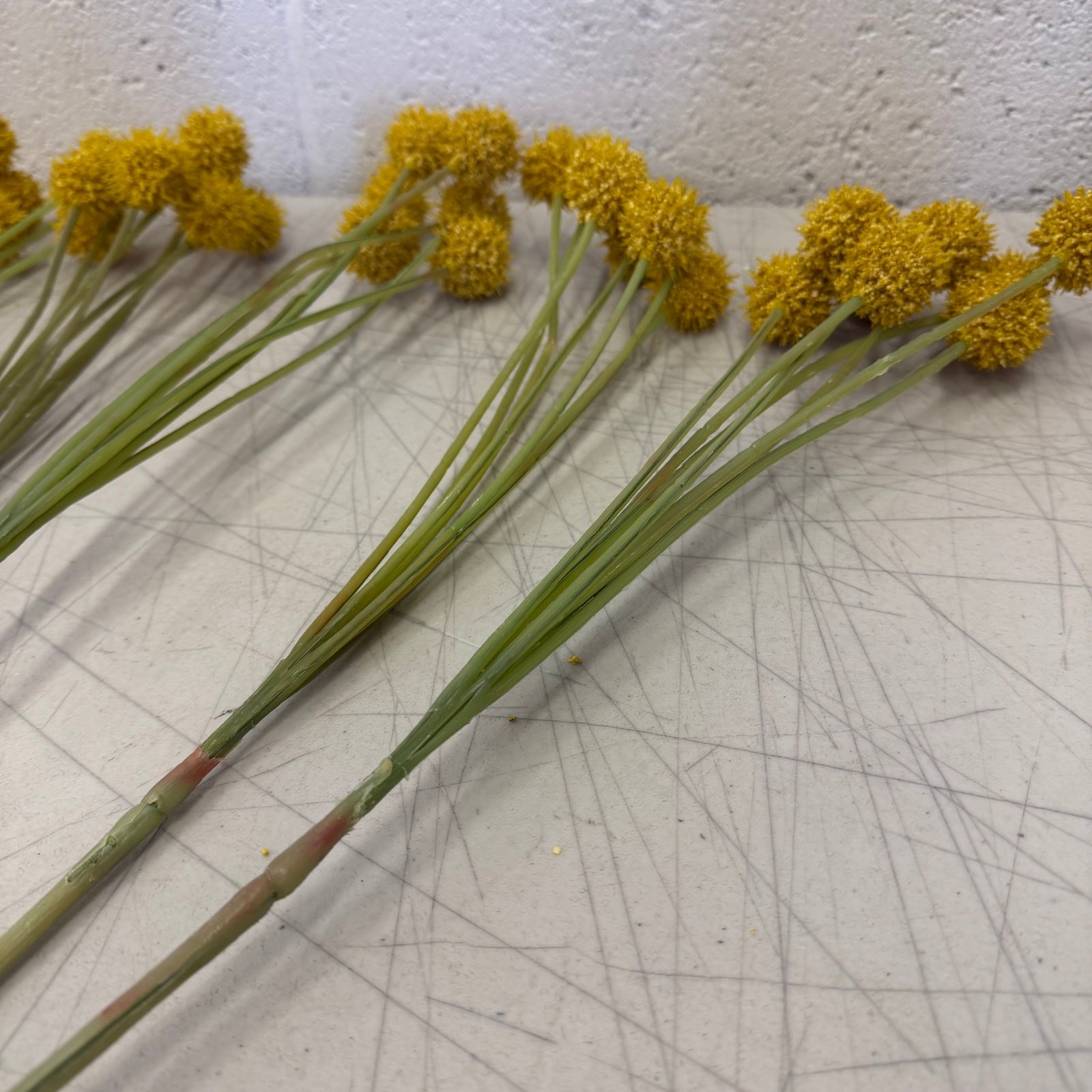 Set-of-6 Pod Bundle Artificial Flower Set (25in L) Durable Faux Greenery- Yellow