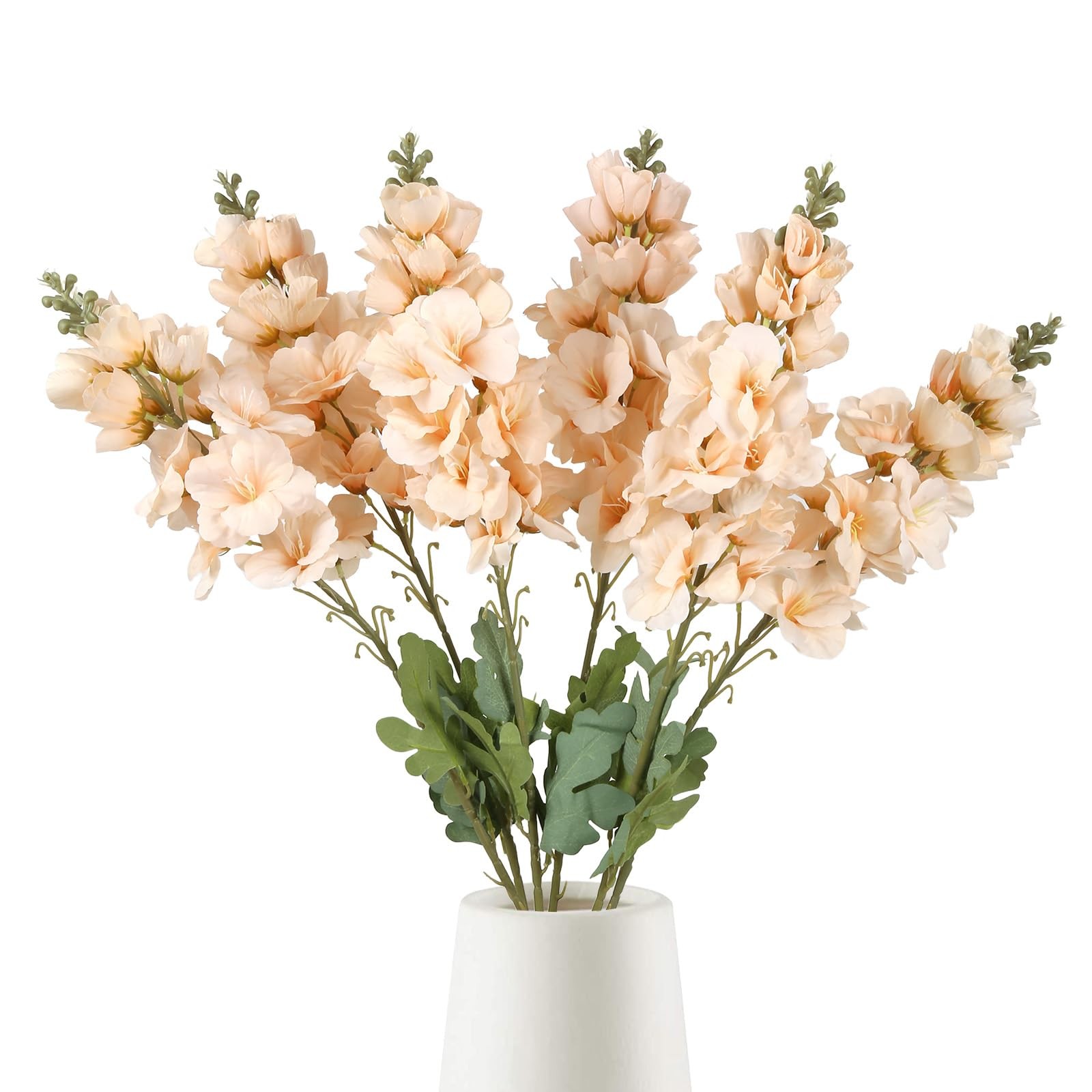 6PCS Gladiolus Artificial Flowers 33.5in Long Stem Fake Silk Flowers Faux Gla…