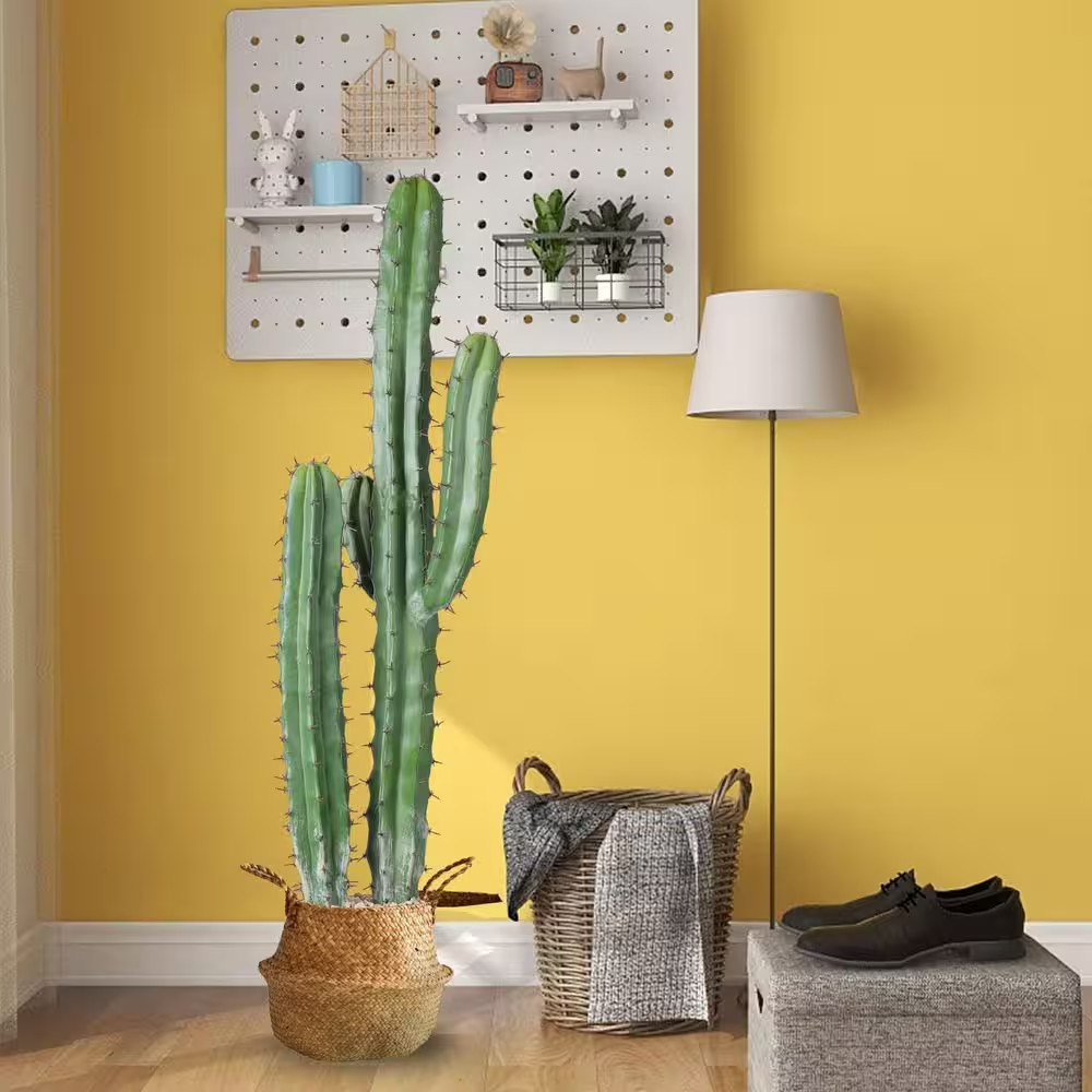 9 In. 36 In. Green Indoor/Outdoor Artificial Plant Cactus Faux Succulent for Hom