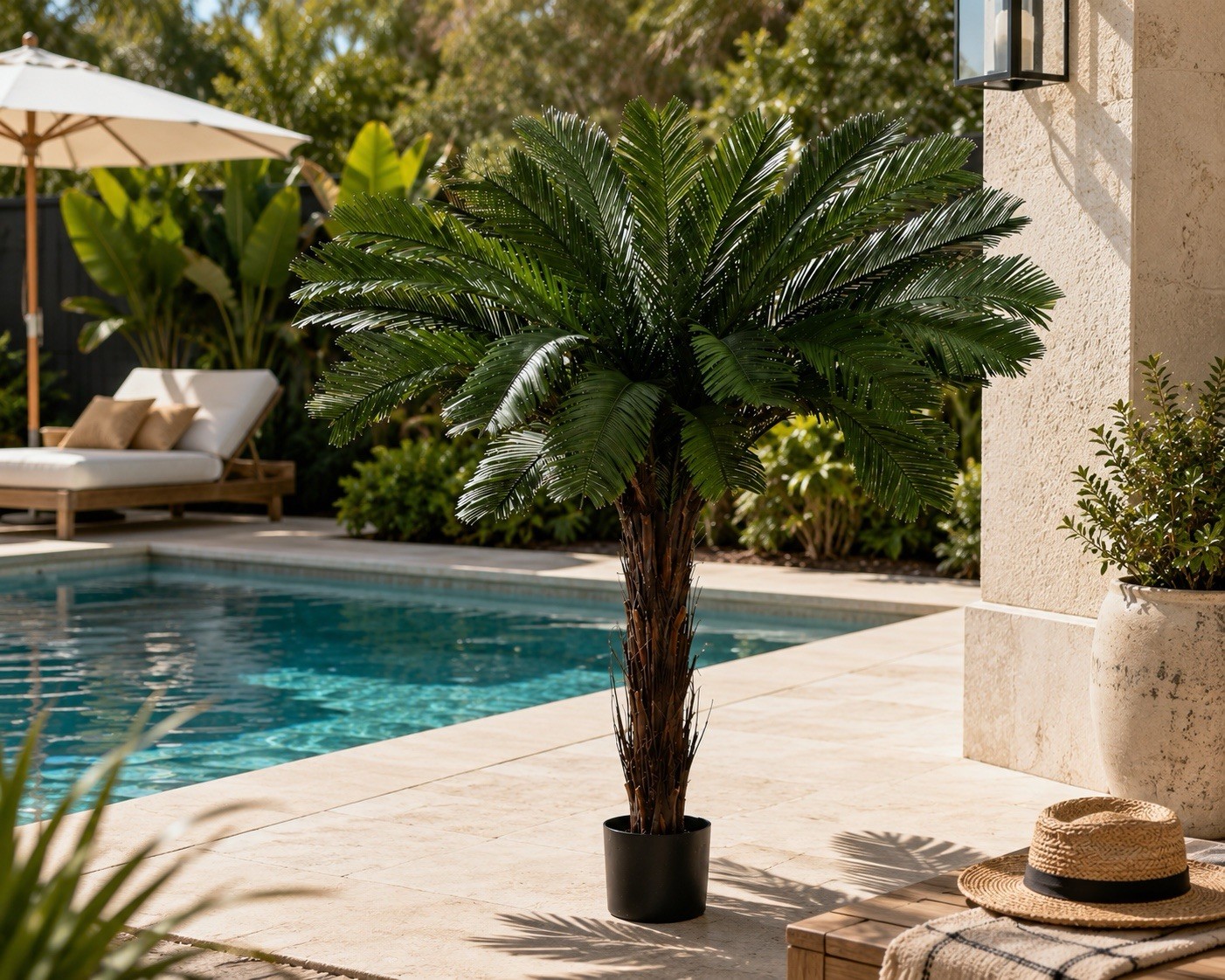 6’ UV Cycas Artificial Palm Tree Home Decor Indoor/Outdoor