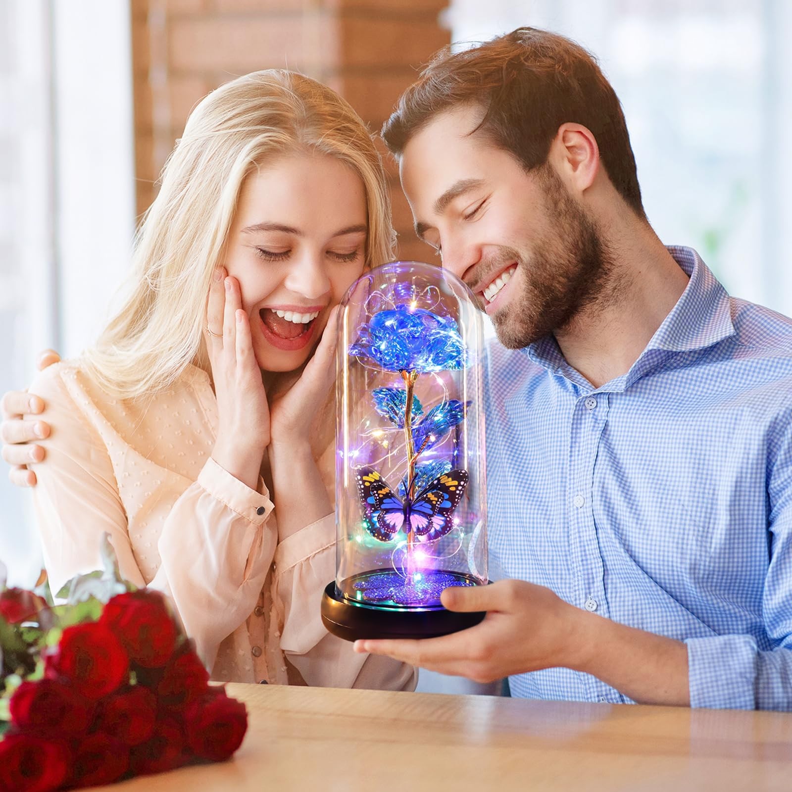 Mothers Day Rose Gifts for Mom Birthday Gift for Women, Rechargeable Galaxy G…