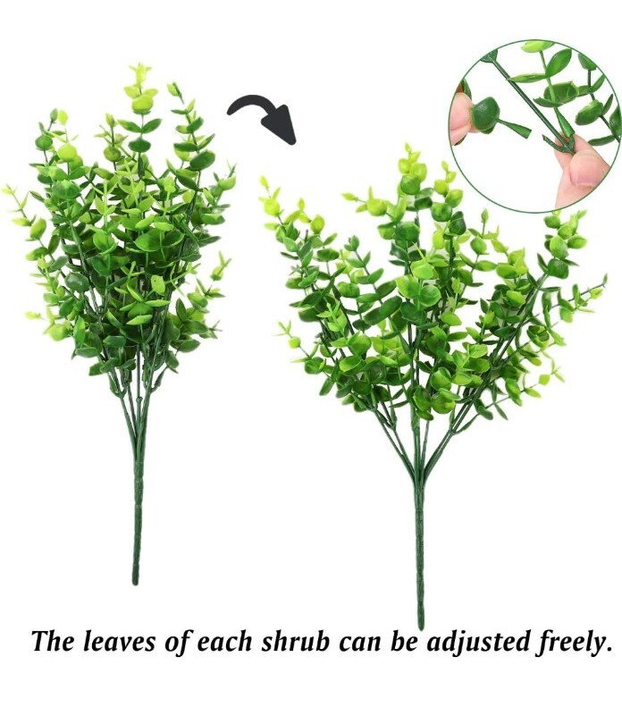 Whonline 10 Pack Boxwood Stems Artificial Flowers for Outdoors Bright Green P…