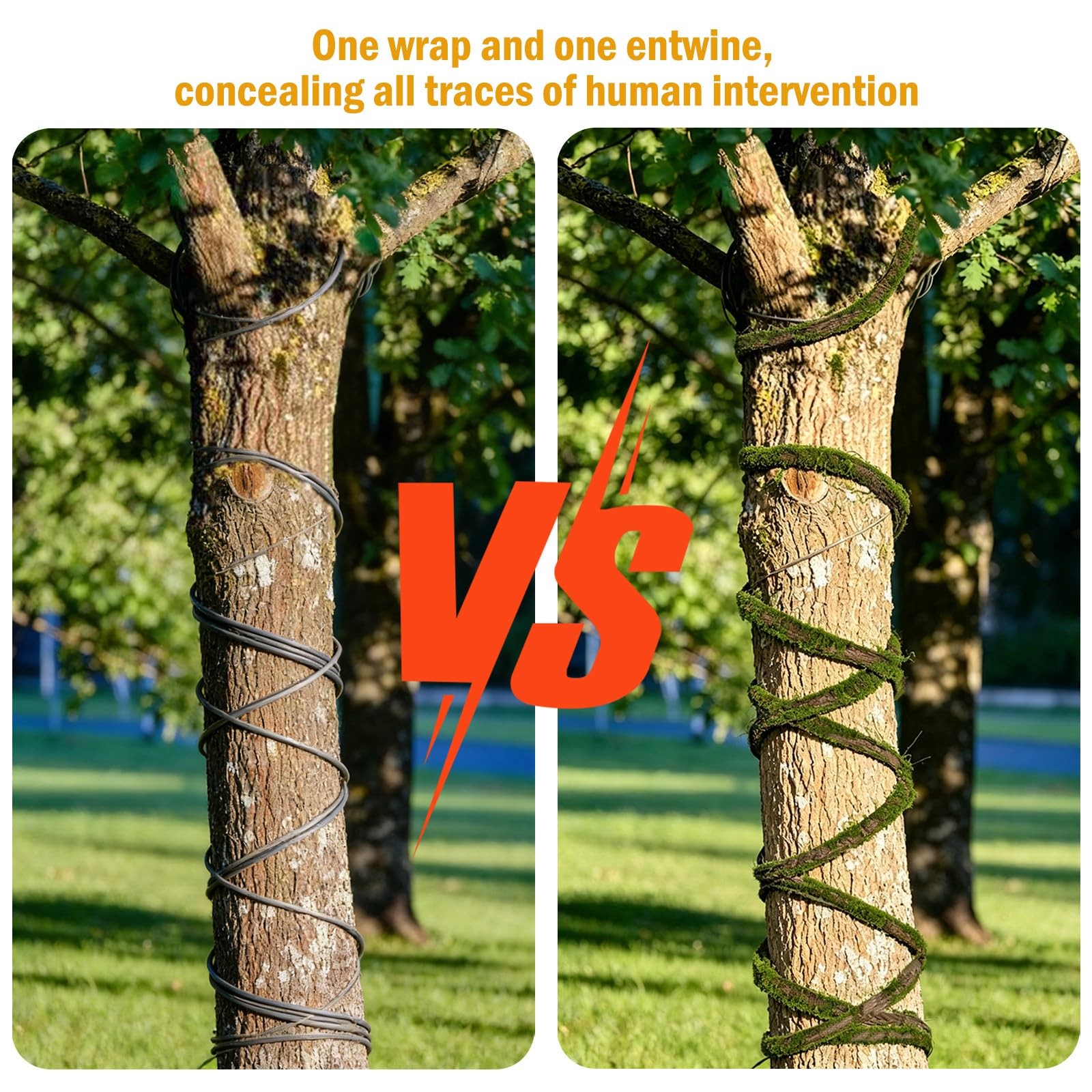 1 Pcs 196in Large Bendable Artificial Tree Branches with Moss Enchanted Fores…