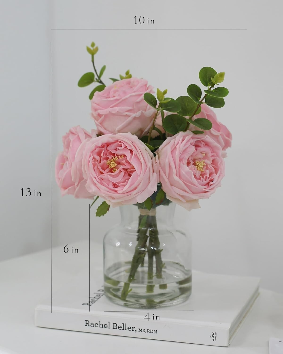 High-Quality Silk Pink Roses in Vase with Artificial Water – Timeless Gift Idea