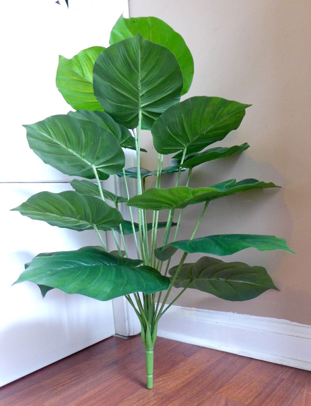 Artificial Fake Plants 20″ Height Bush Tree Home Decoration (18 Large Leaves)