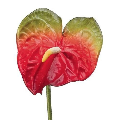 27″ Anthurium stem. Silk flower floral arrangements tropical Hawaiian flowers