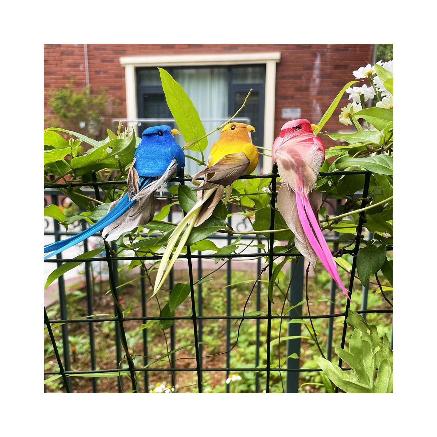 Colorful Foam Birds with Metal Clip for Crafting and Home Decoration 12pcs