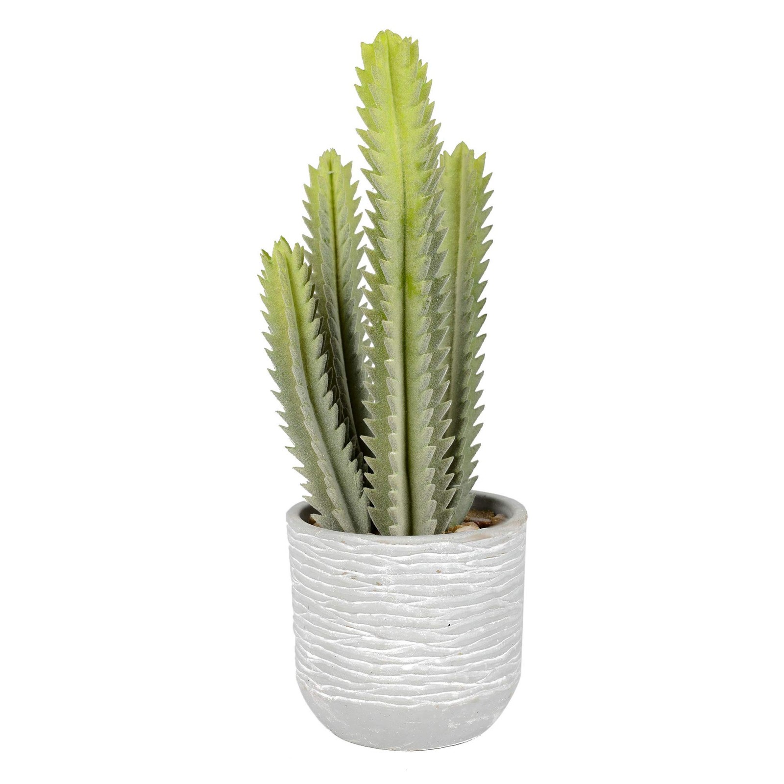 Vickerman 15.5” Contemporary Plastic Artificial Cactus Plant in Green