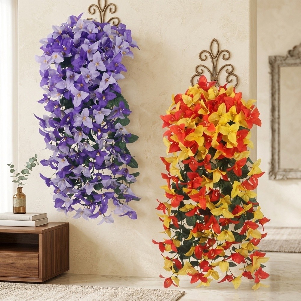 Silk Bougainvillea Vine Garland – Vivid Gradient Colors for Indoor Outdoor Use