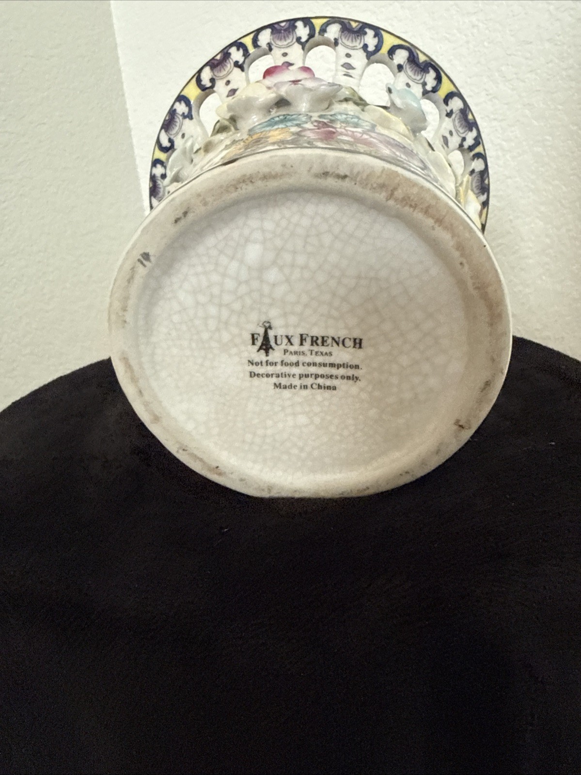 French White Porcelain Cache Pot Planter