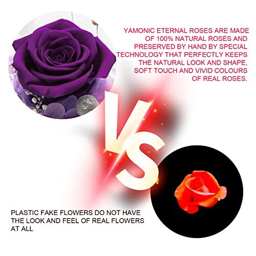 Mom Birthday Gifts for Mom Grandmas, Angel Figurines with Real Rose Purple