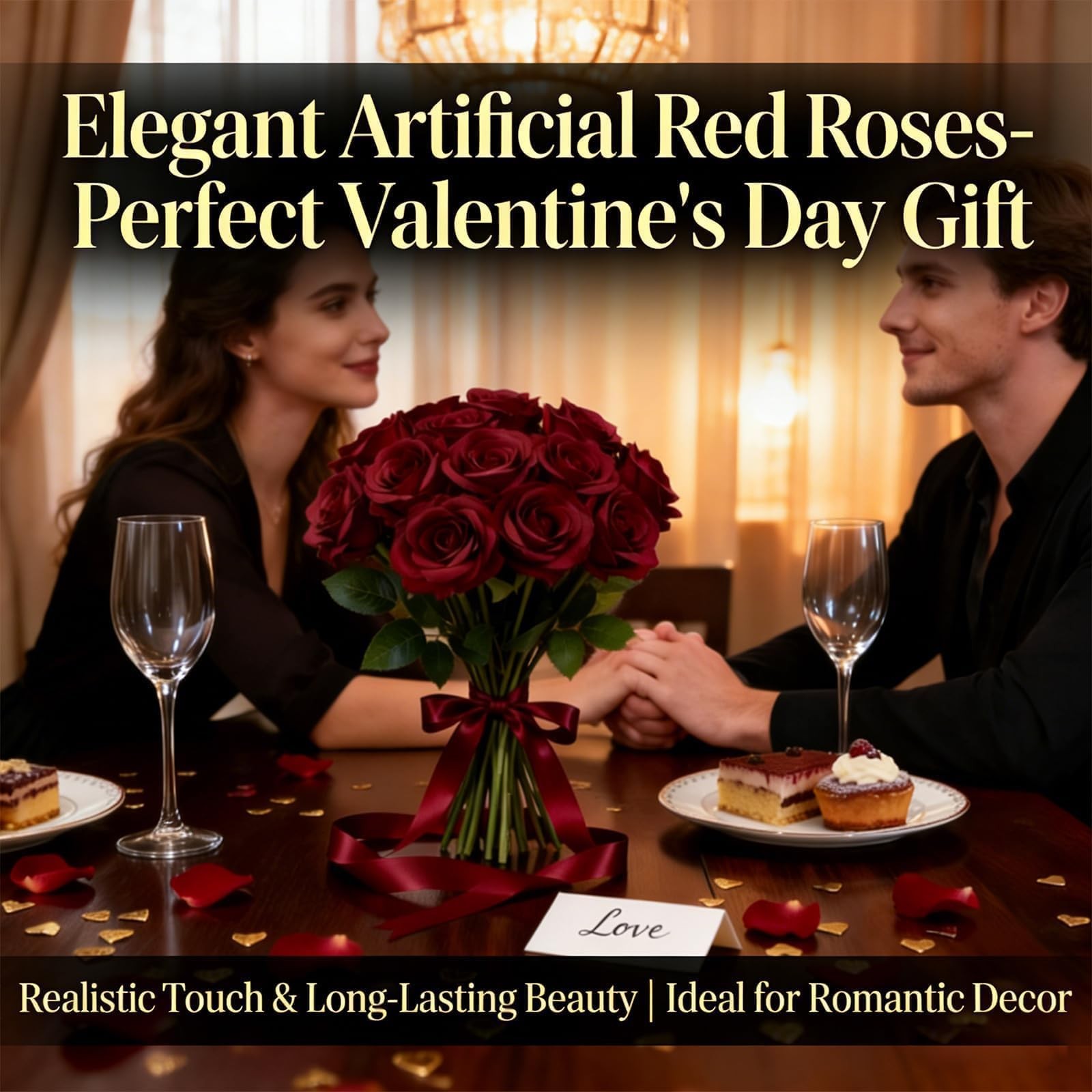 12 Pack Red Roses Artificial Flowers Fake Roses with Stems Wine Red Silk Rose…