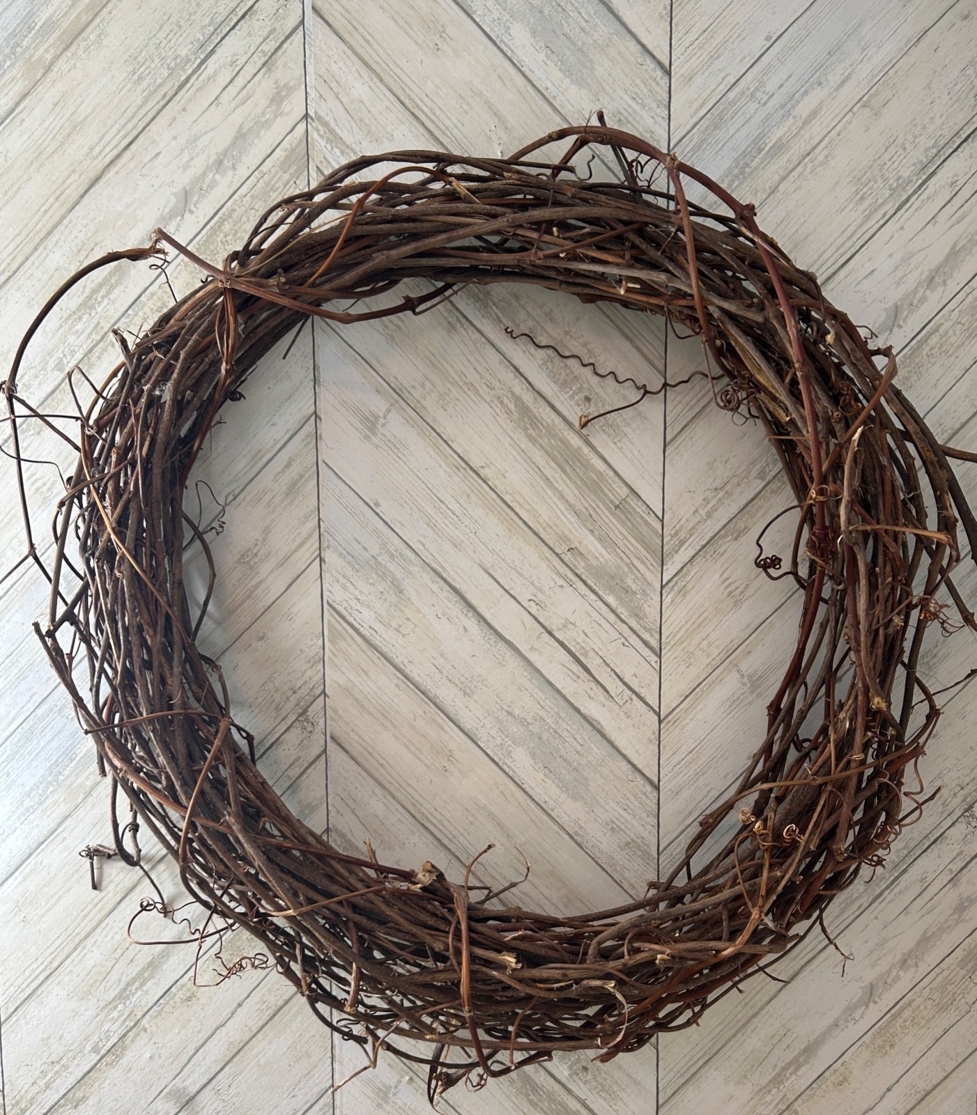 Natural Round Grapevine Wreath 26” Country Farmhouse Wall Wedding Crafting