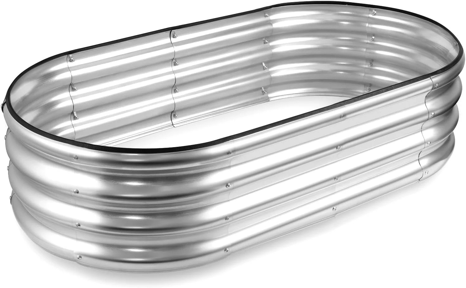 Galvanized Raised Garden Bed 4x2x1ft Planter Box Metal Outdoor Vegetable Flower