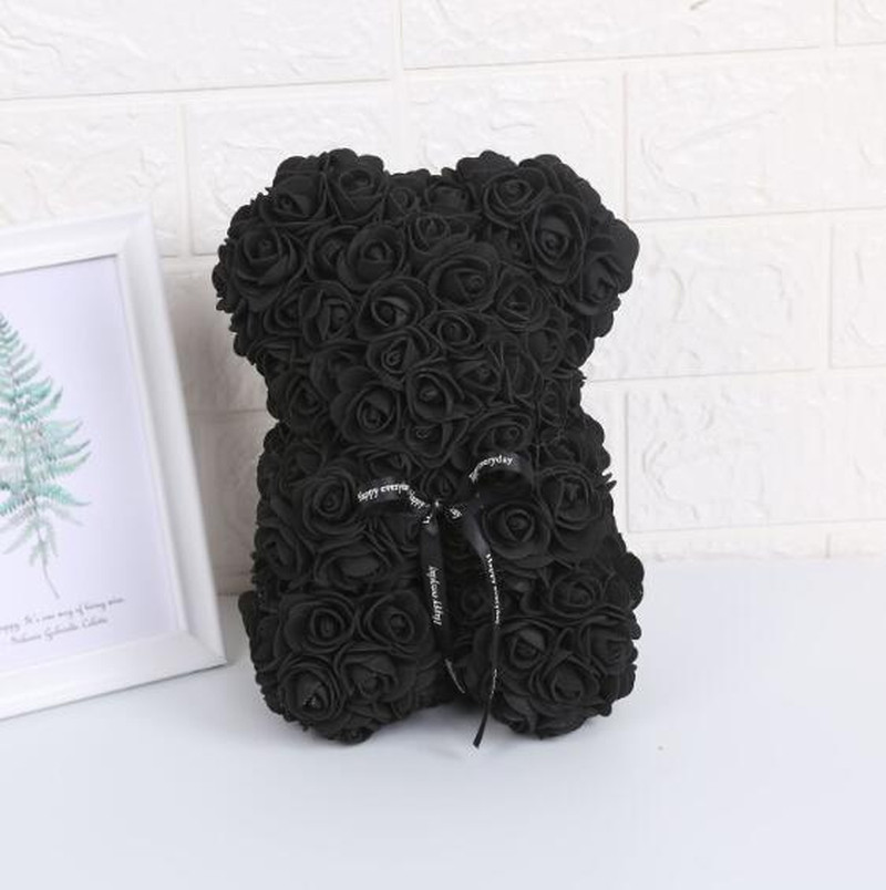 Artificial Flowers 25Cm Rose Bear Girlfriend Anniversary Christmas Valentine’S D