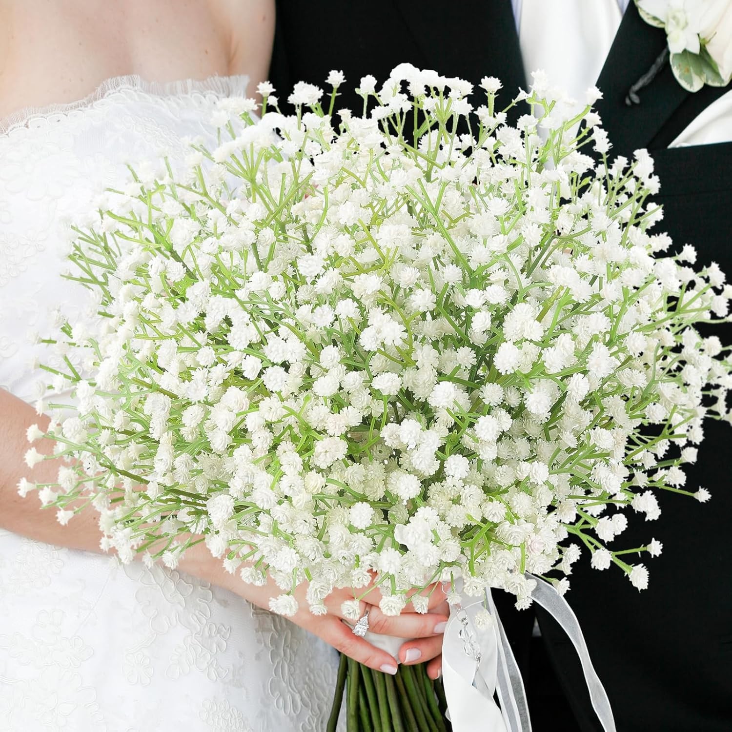 50× Artificial Baby Breath Flowers Fake Flowers Bulk Real Touch Bouquet Decor US