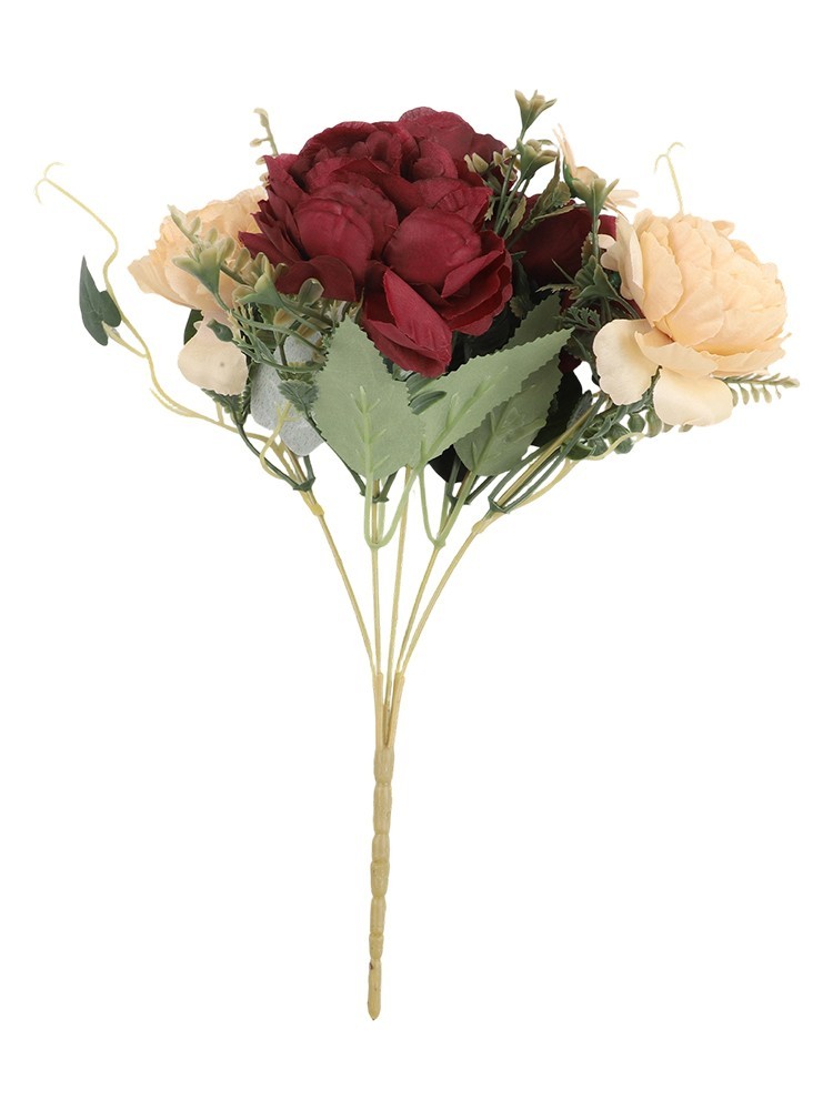 for multi Color Peony Rose Artificial Bouquet for Weddings and Celebrations