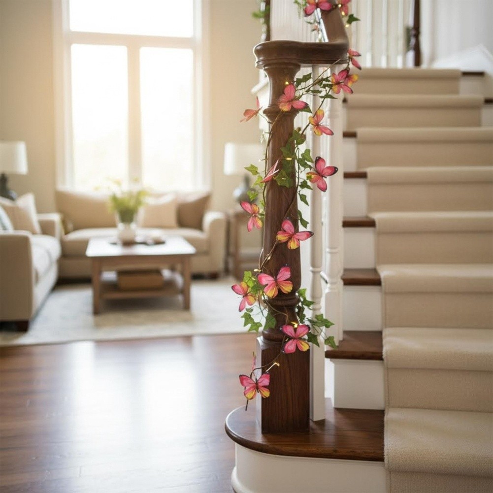 Pink Butterfly Vine Artificial Flower Made of Silk 100cm for DIY Tabletop Decor