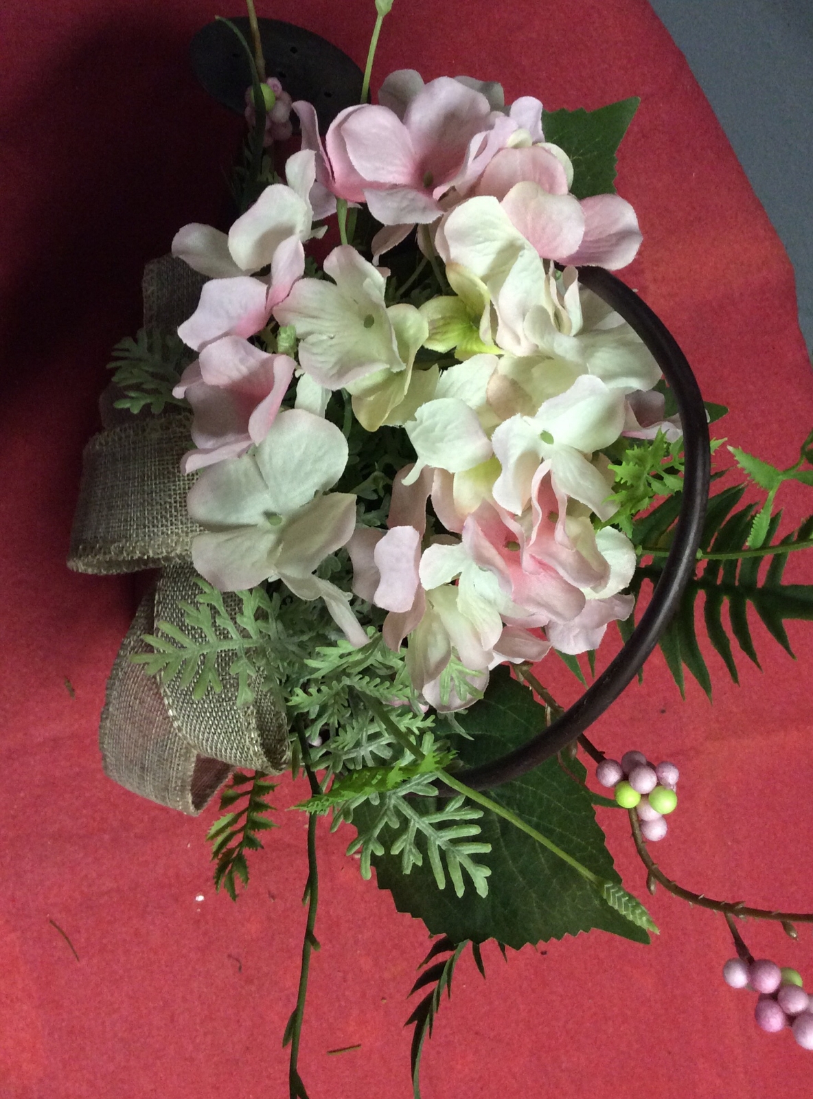 Plastic Flower In Brown Watering Can For Decorations From Kmart Store