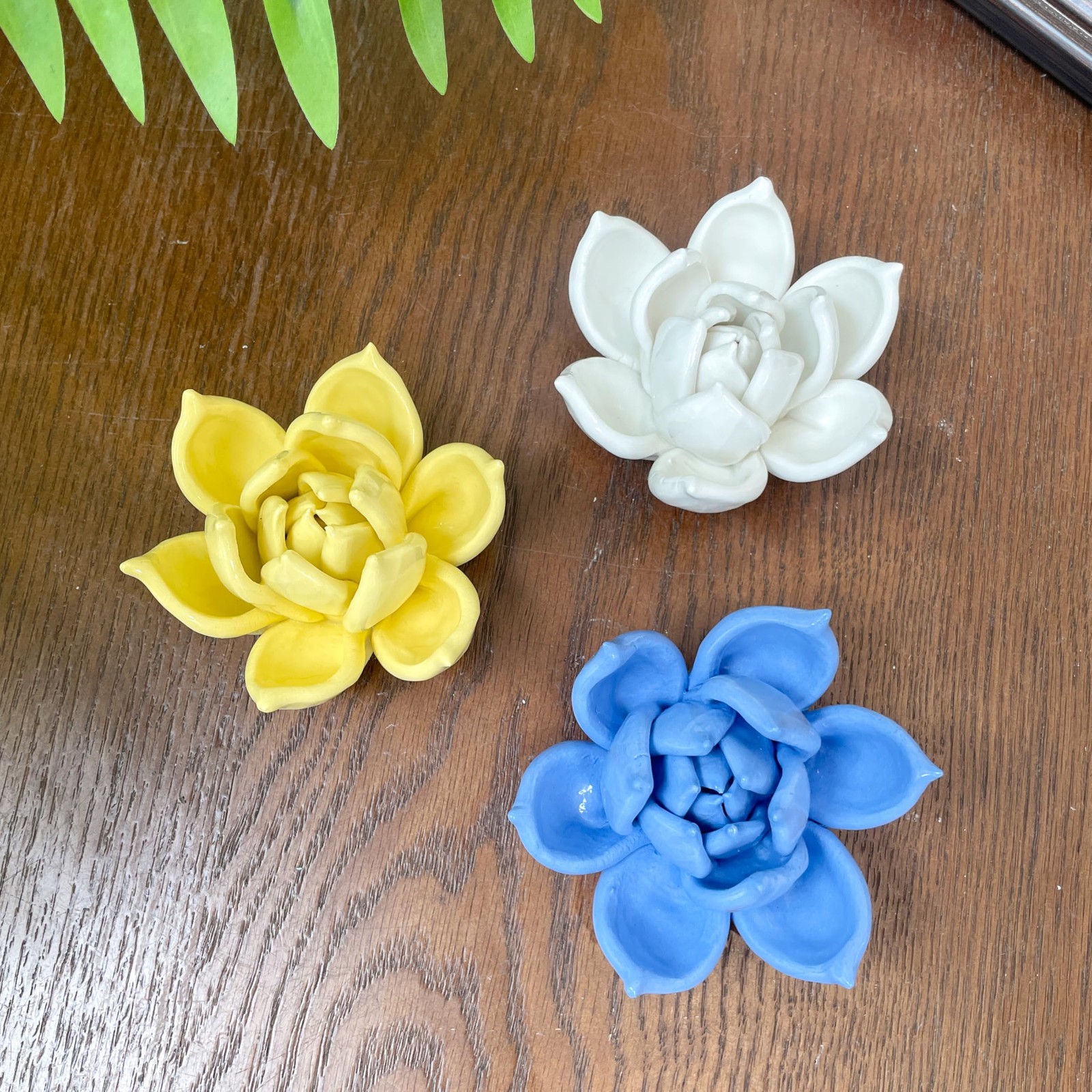 Ceramic Flower Wall Art Decor, Artificial Flower Wall Sculpture,Handmade Cera…