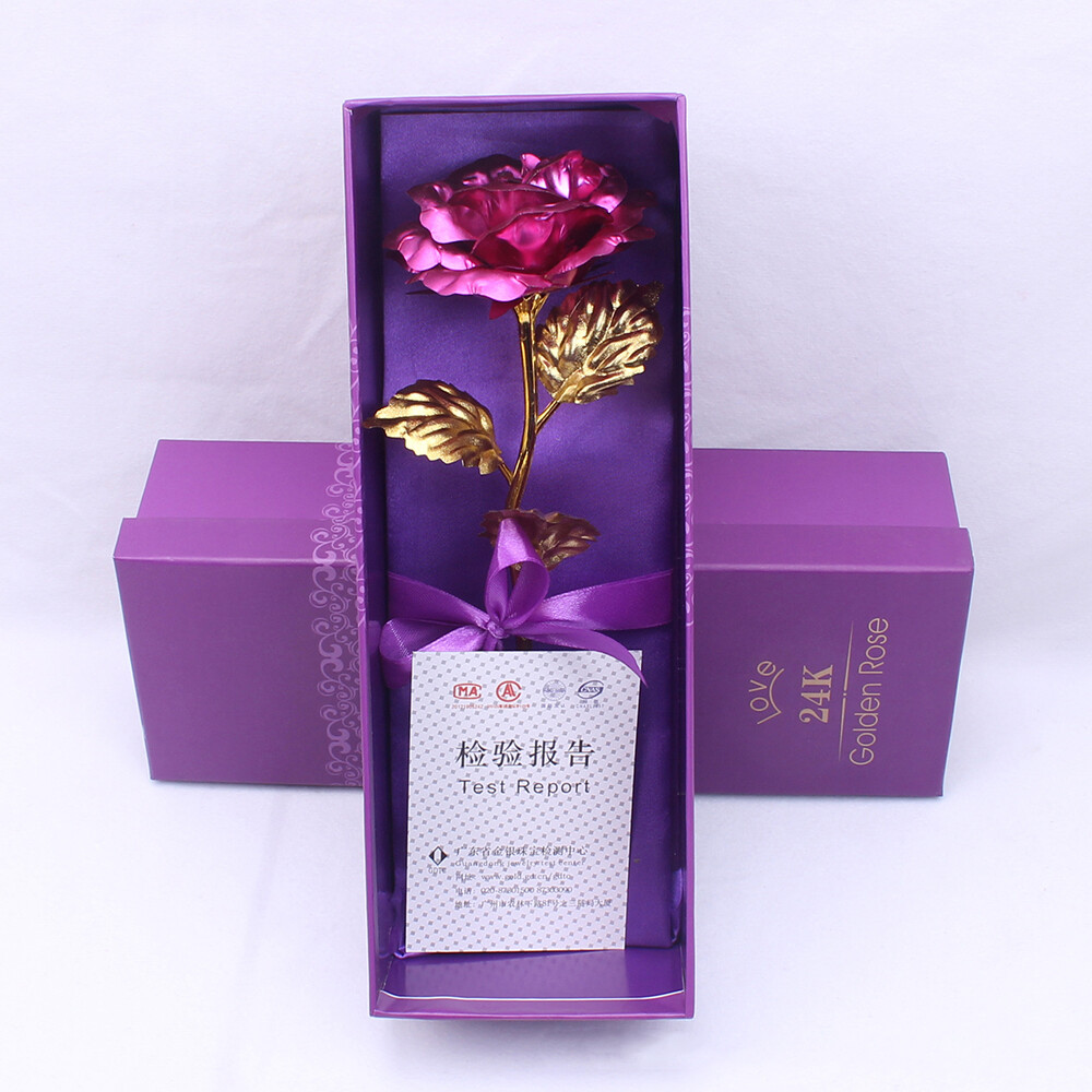 Gold Plated Real Rose 24K Dipped Flower Valentine’s Day Love Gifts For Her