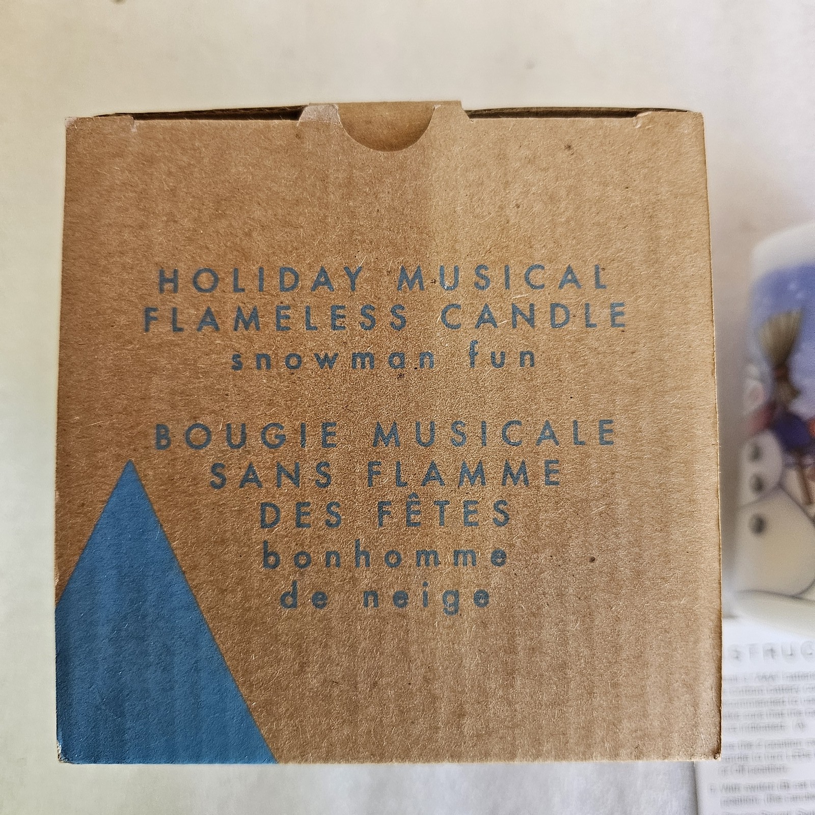 AVON Holiday Musical Flameless LED Pillar Candle Snowman Fun Christmas Decor
