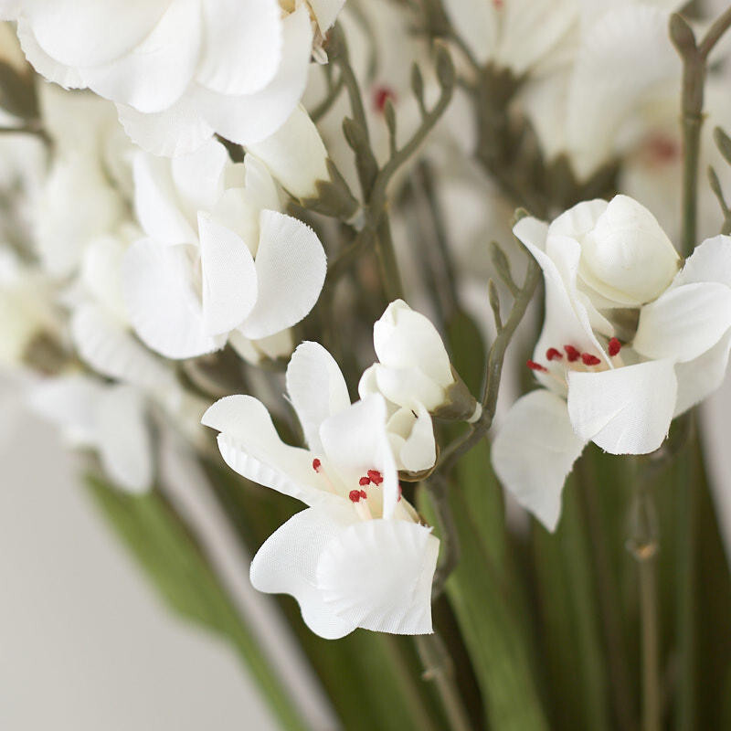 Package of 12 White Artificial Freesia 26″ Floral Sprays