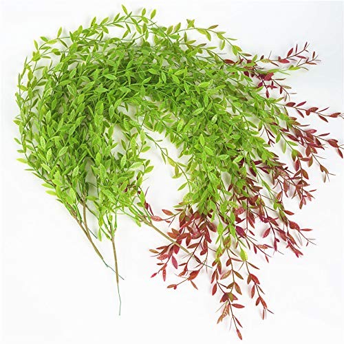 Artificial Hanging Vines, 10 Pack Fake Ivy Weeping Willow Greenery Leaves Pla…