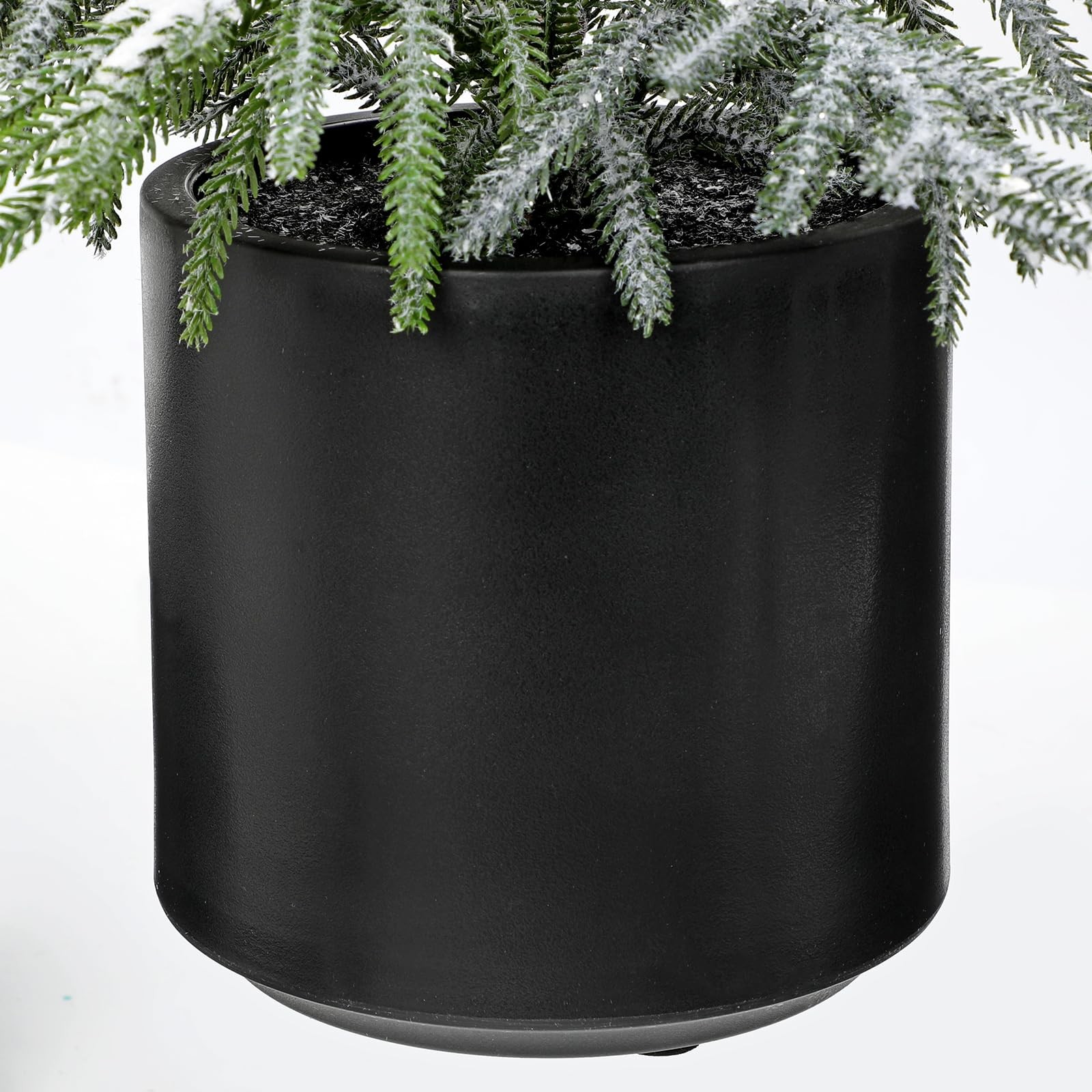 3FT Snow Flocked Artificial Norfolk Pine Tree in Pot, Real Touch Artificial T…