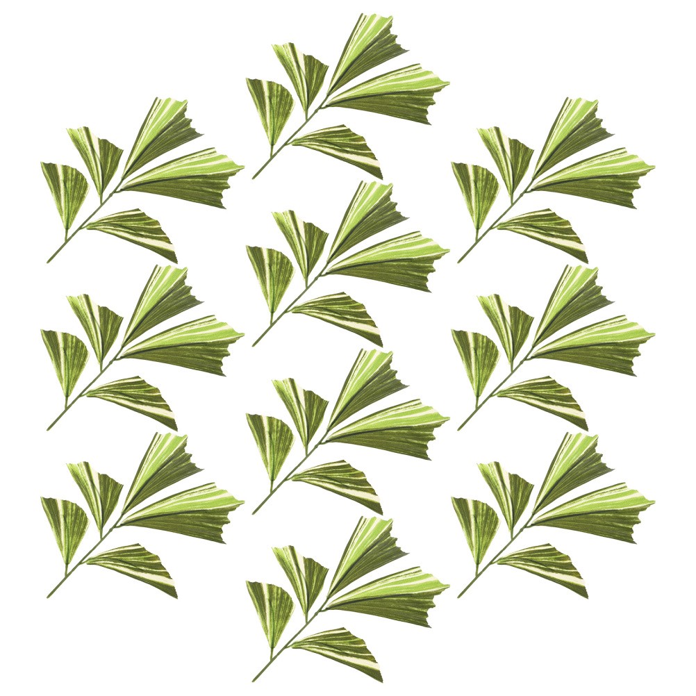10 PCS Artificial Greenery Stems for Vase Leaves Crafts Palm Leaf