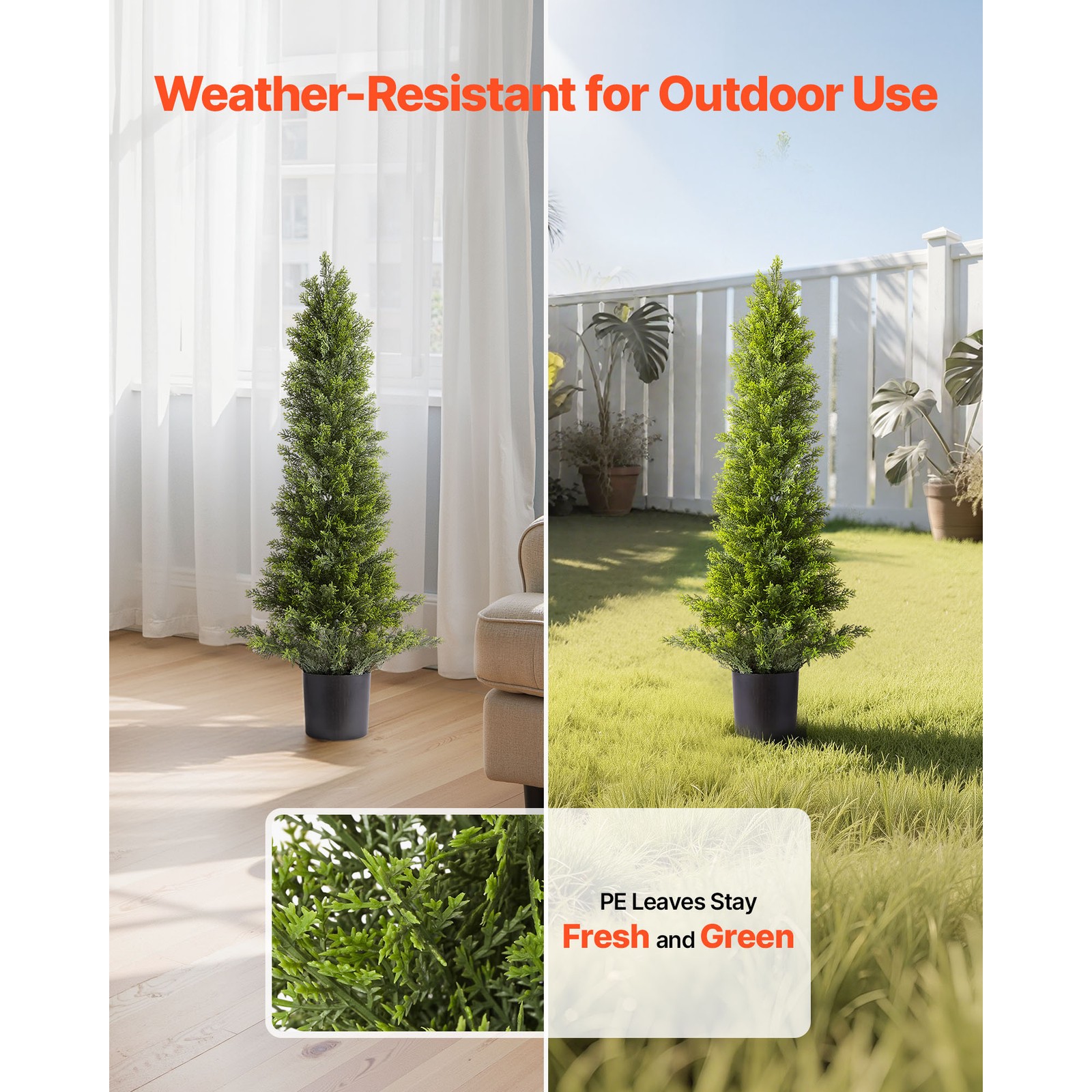 Uimoso 36-Inch Artificial Cedar Tree for Patio and Backyard Decor