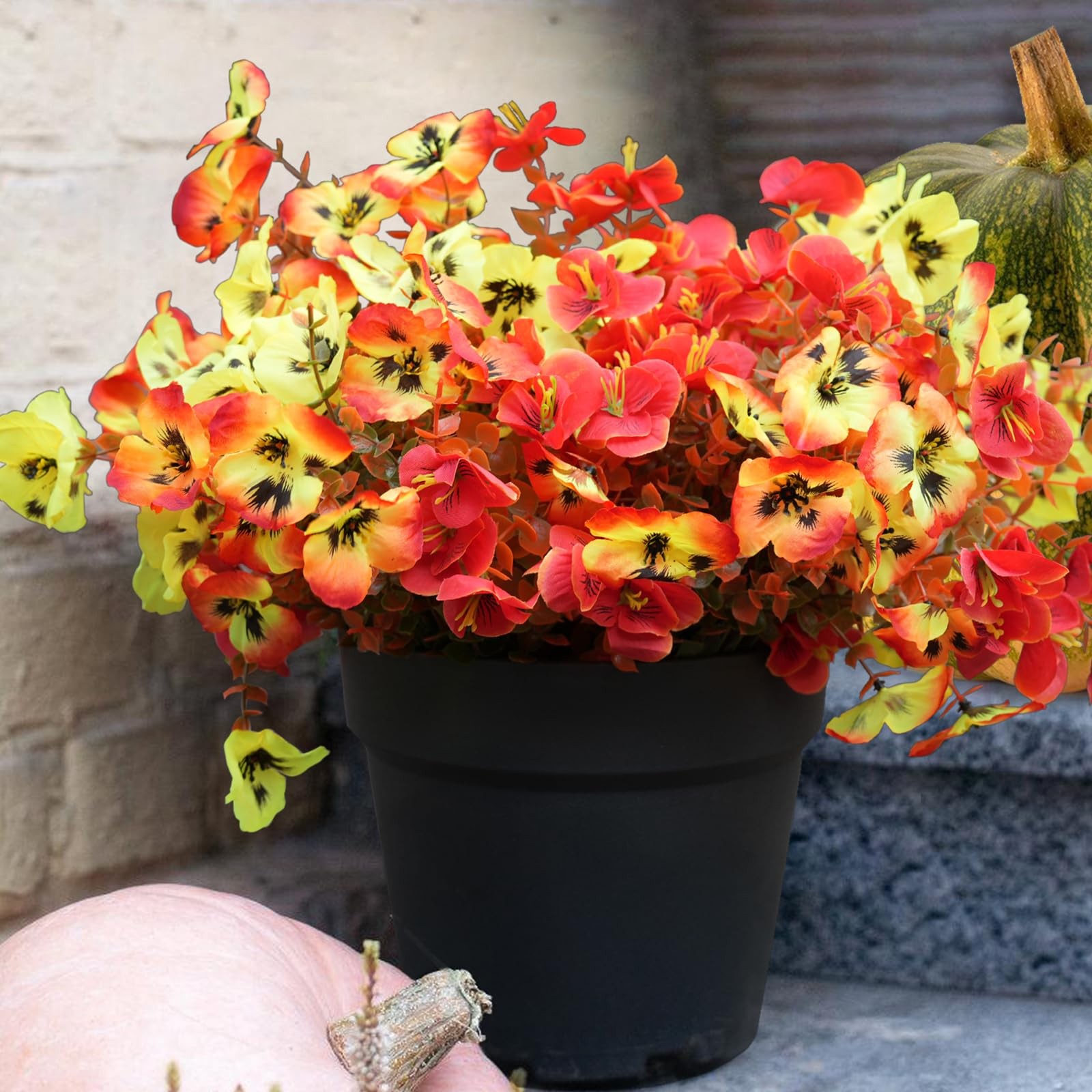 Artificial Fall Flowers Plants for Outdoor Indoor Decoration, 12 Bundles Fake…