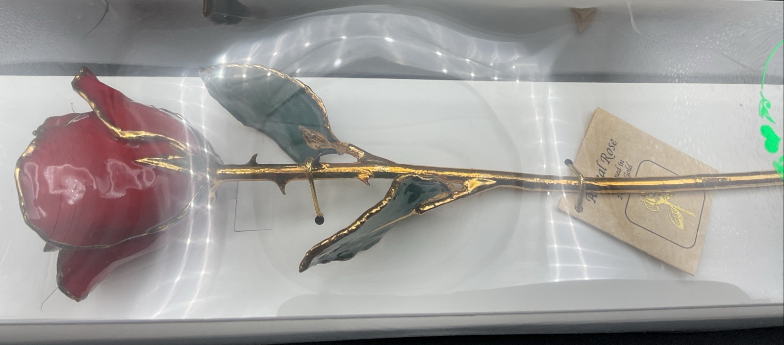 Real Rose Preserved in 24K Gold – 11” Inch – Red Rose